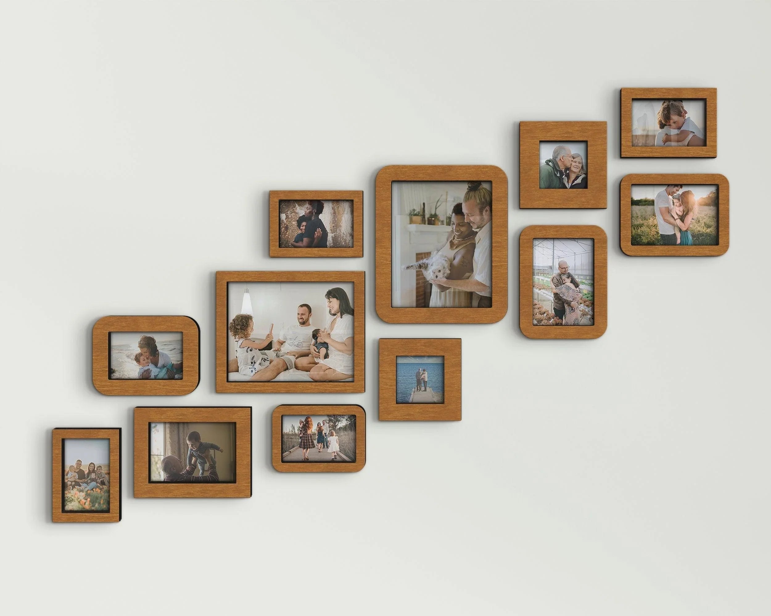 Staircase Picture Frame Set | Multiple Wall Frames | Family Photo Frame - The Frame Depot