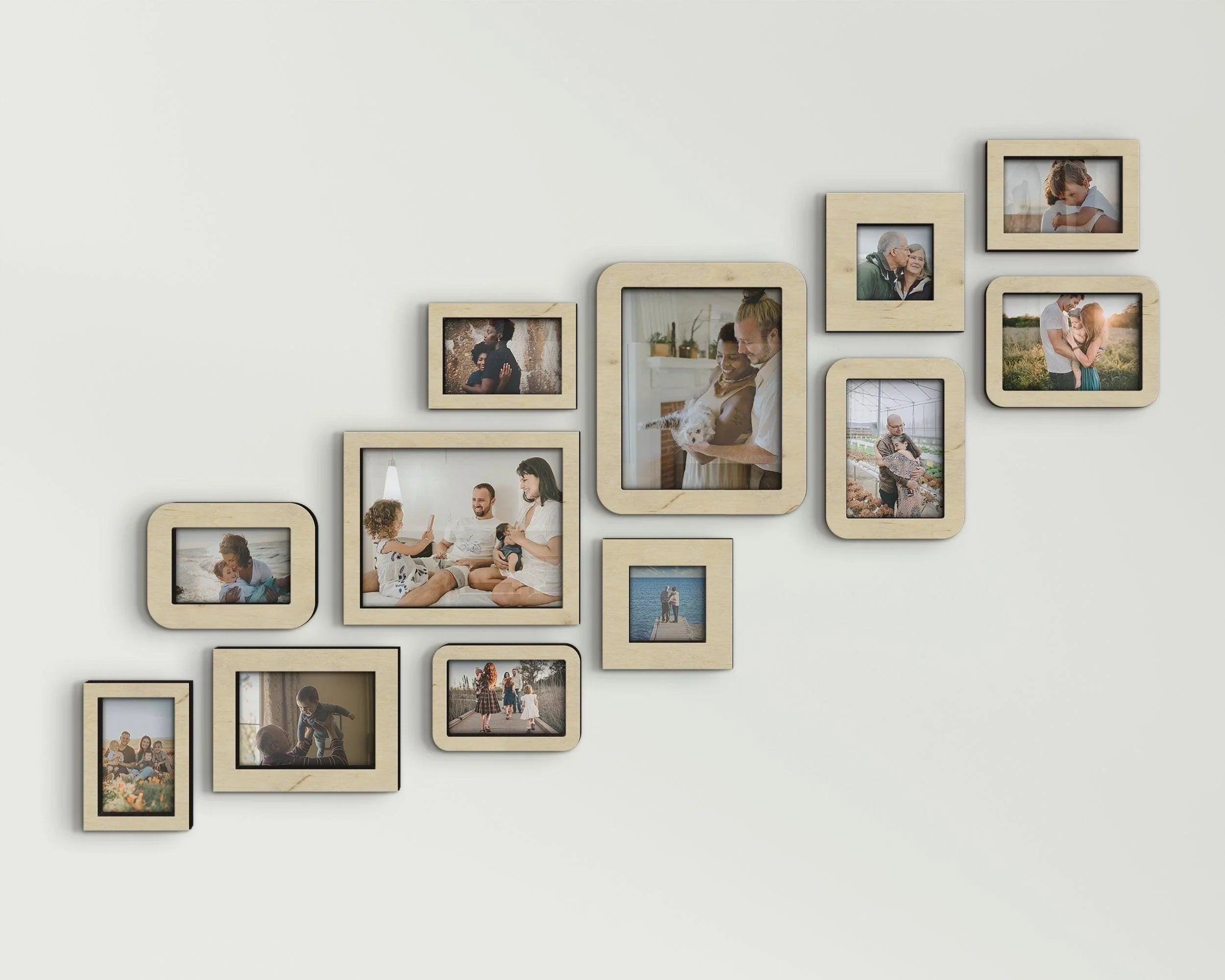 Staircase Picture Frame Set | Multiple Wall Frames | Family Photo Frame - The Frame Depot