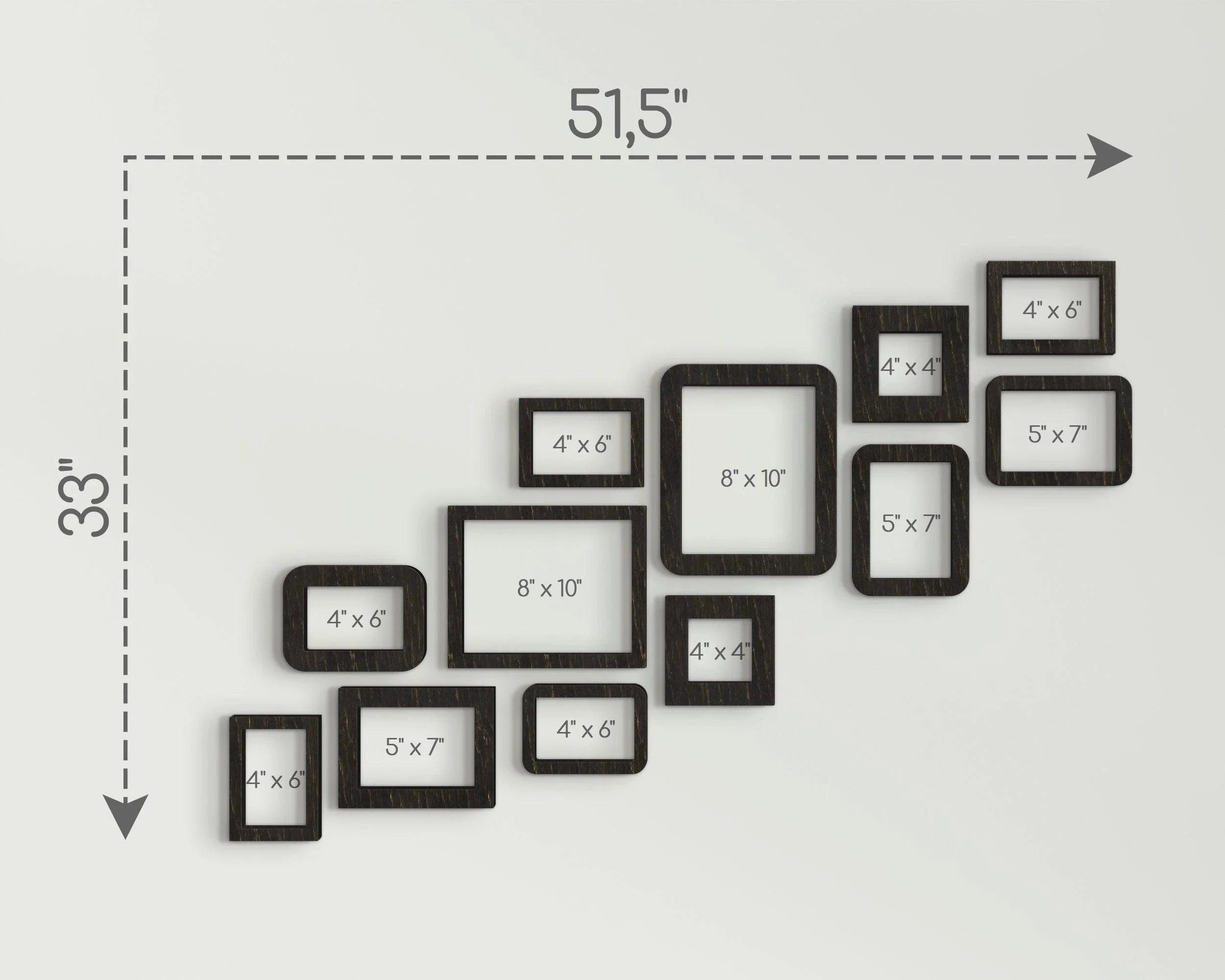 Staircase Picture Frame Set | Multiple Wall Frames | Family Photo Frame - The Frame Depot