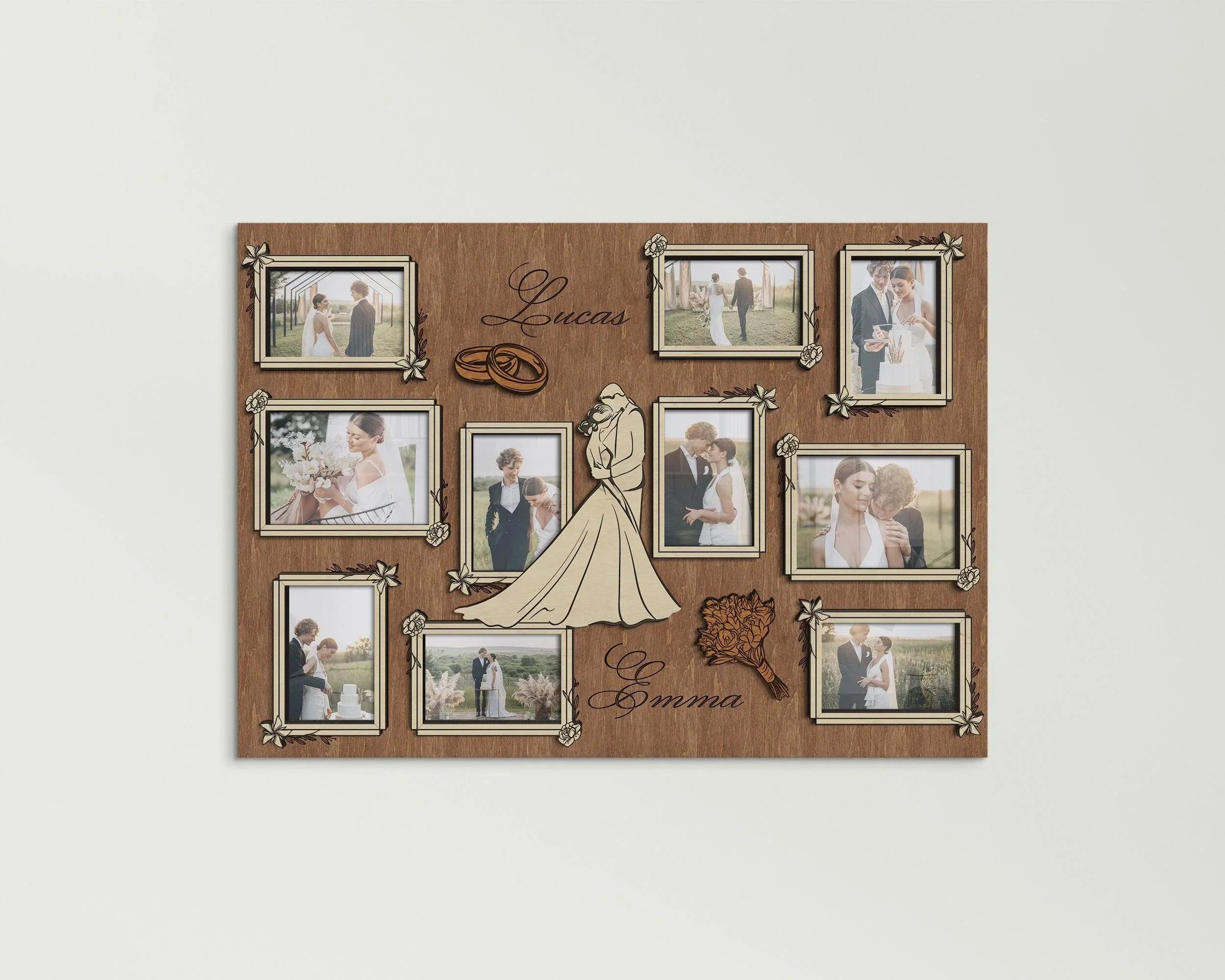 Elegant Wedding Photo Collage | Perfect Anniversary Gift - The Frame Depot