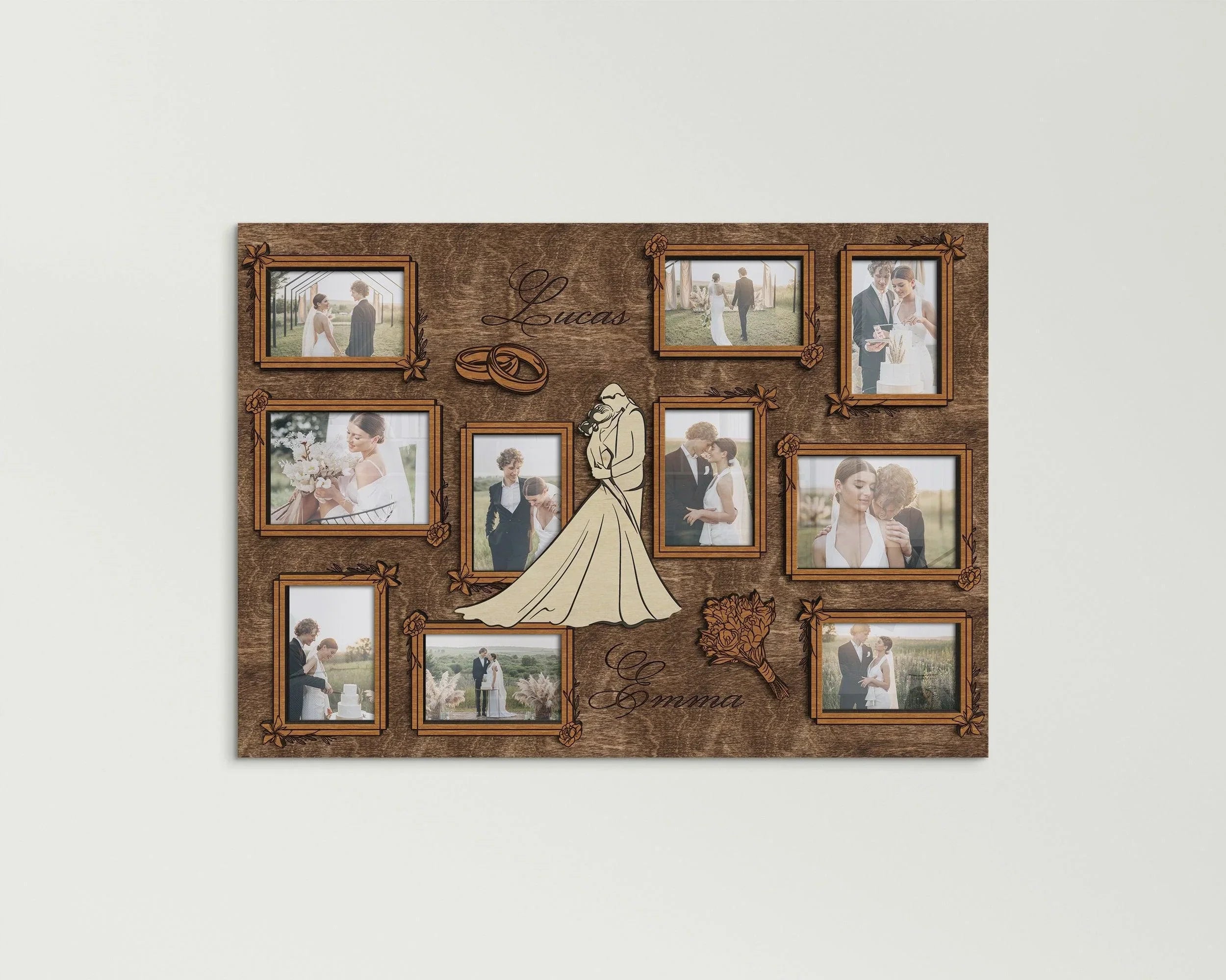 Elegant Wedding Photo Collage | Perfect Anniversary Gift - The Frame Depot