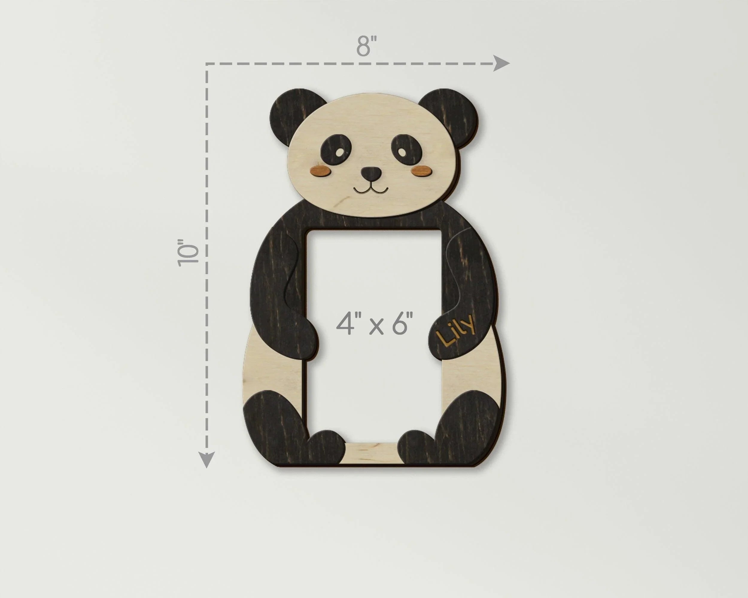 Personalized Panda Picture Frame | Nursery Wall Decor - The Frame Depot
