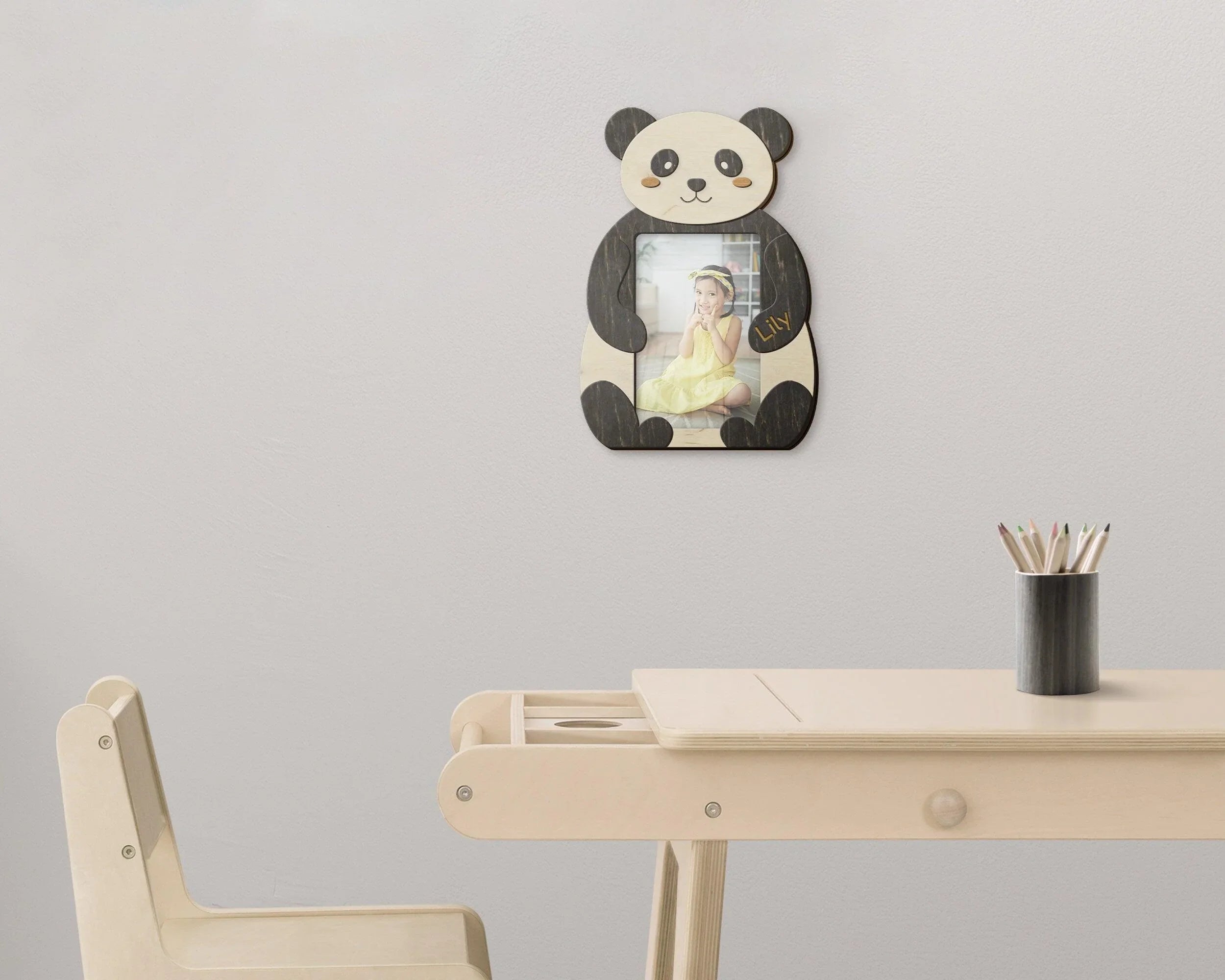 Personalized Panda Picture Frame | Nursery Wall Decor - The Frame Depot