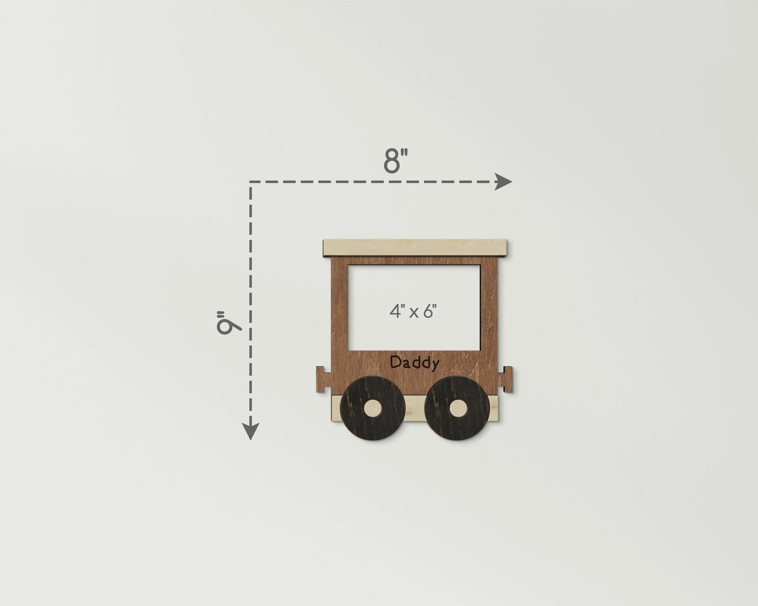 Wooden Train Picture Frame | First Birthday Gift - The Frame Depot