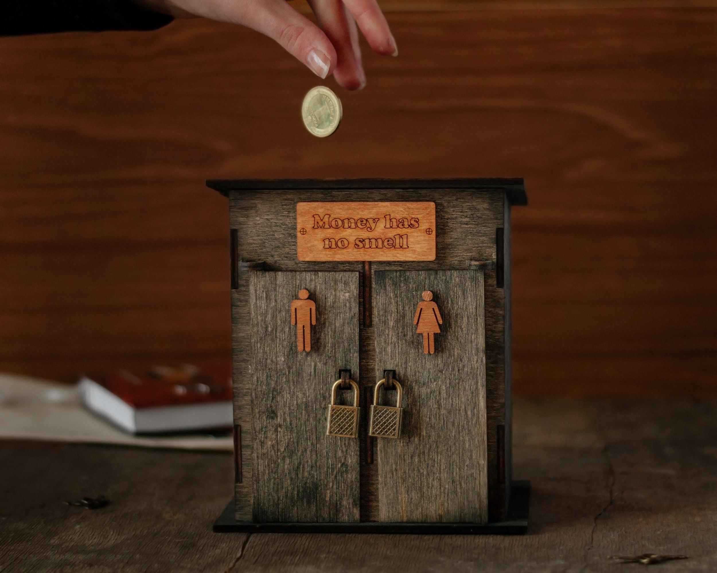 Wood piggy bank