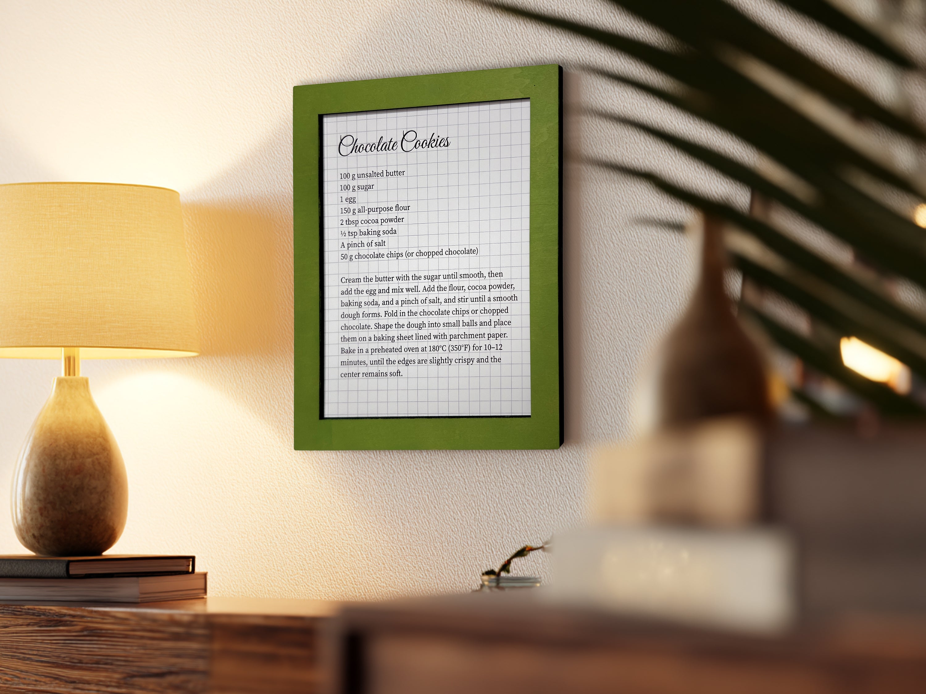 Handwritten Recipe Print Frame – Custom Grandma's Recipe for Gift