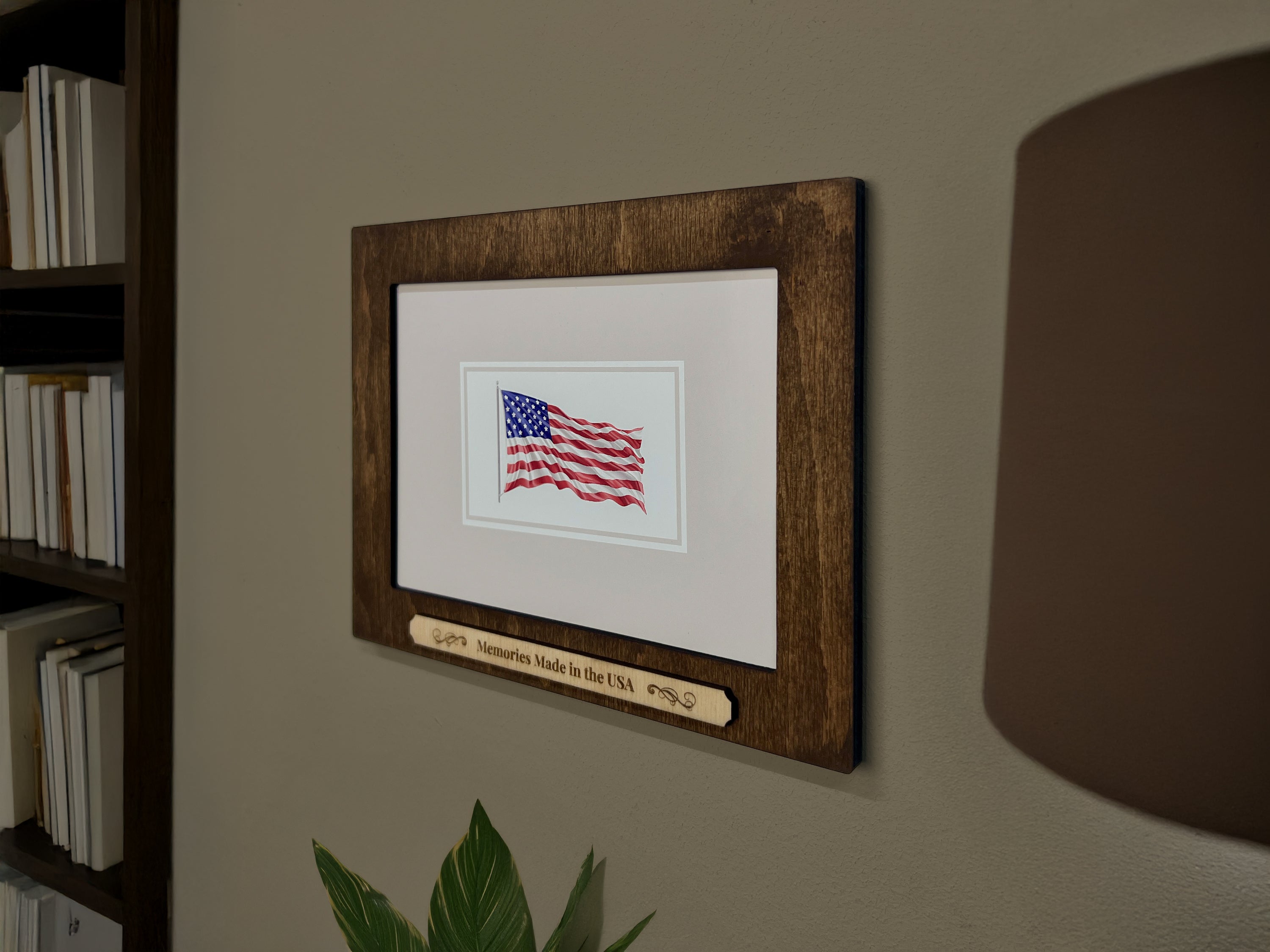Frame with USA Flag Poster - New US Citizen Gift