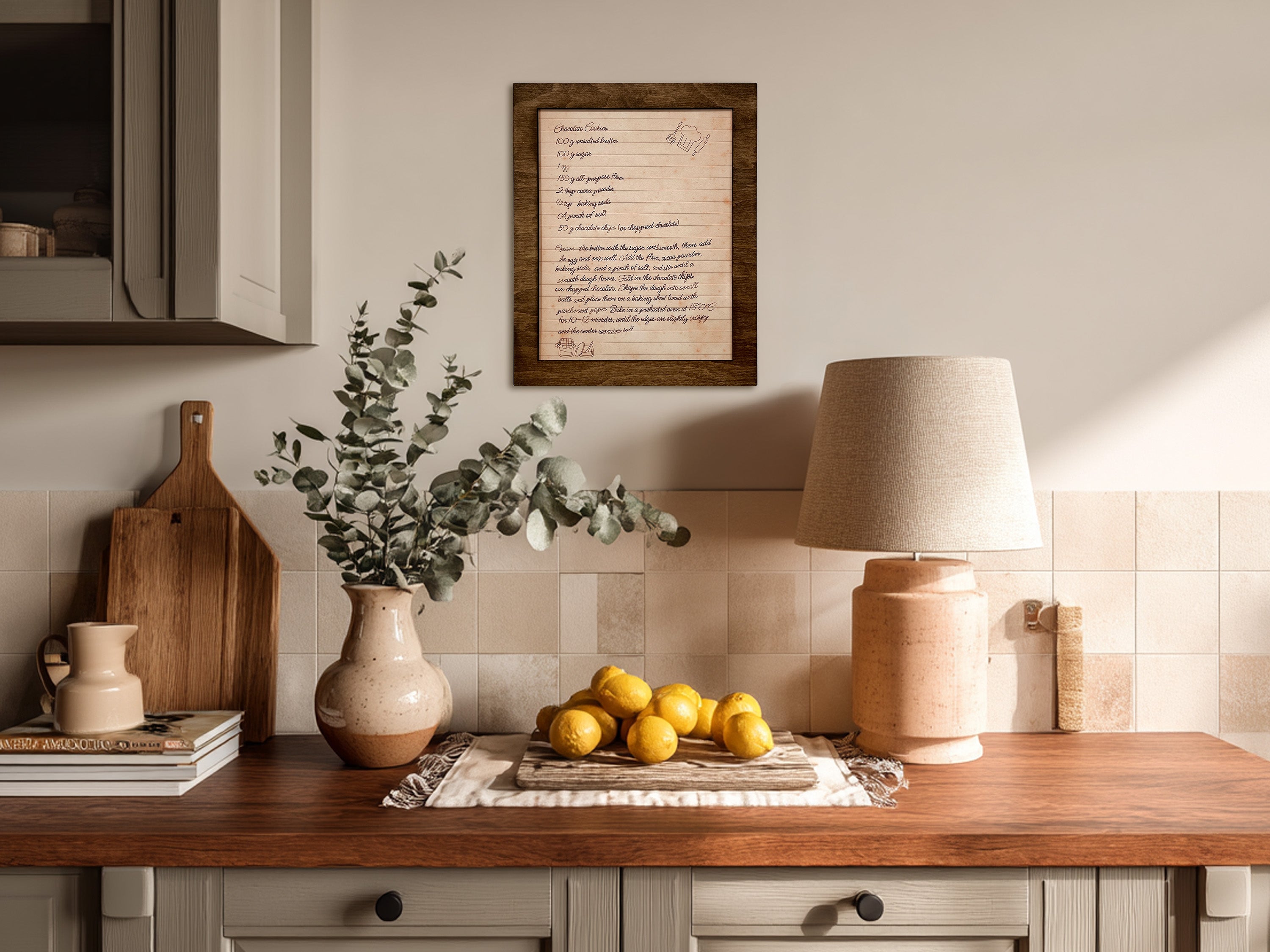 Handwritten Recipe Print Frame – Custom Grandma's Recipe for Gift