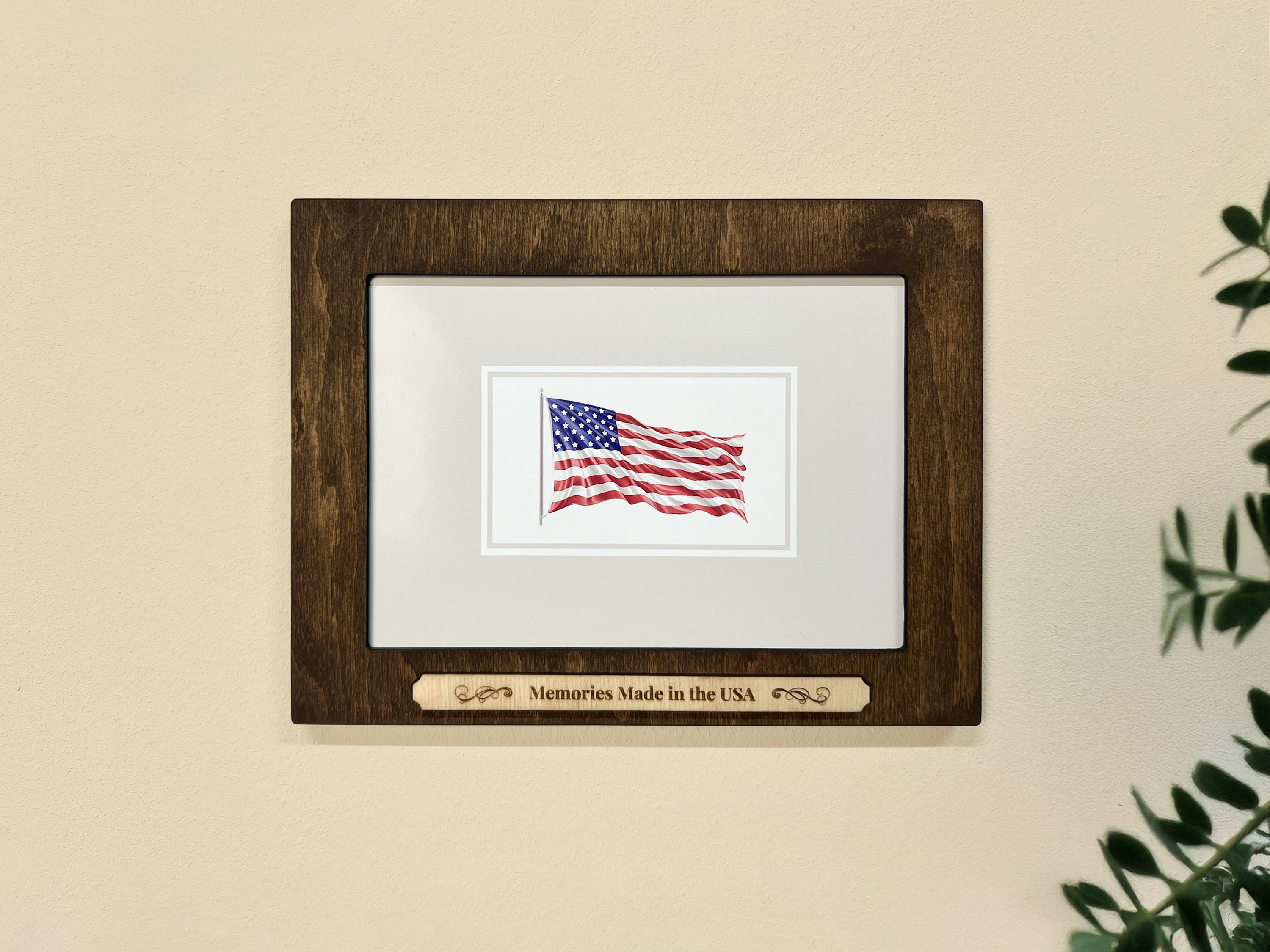 Frame with USA Flag Poster - New US Citizen Gift