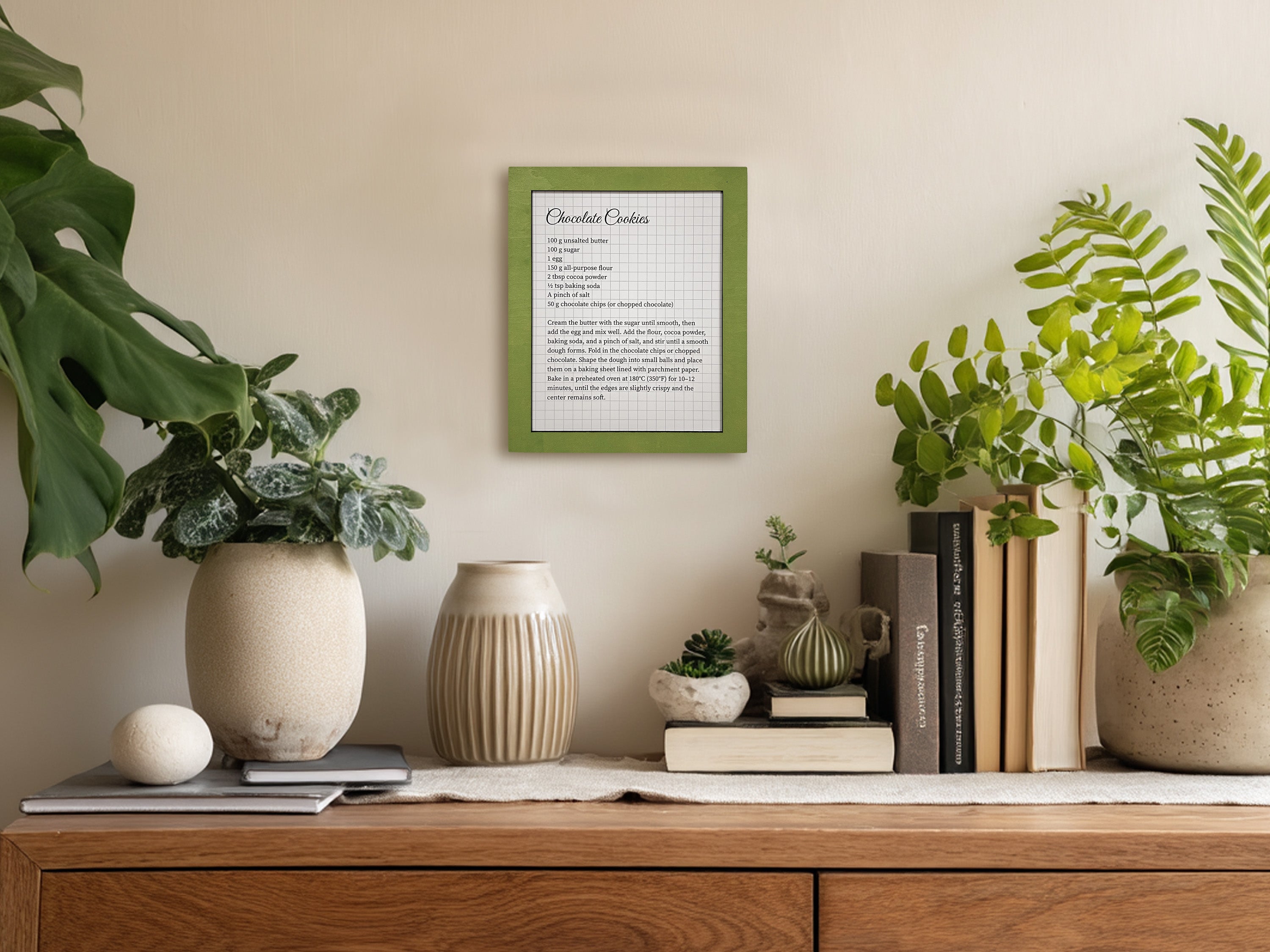 Handwritten Recipe Print Frame – Custom Grandma's Recipe for Gift