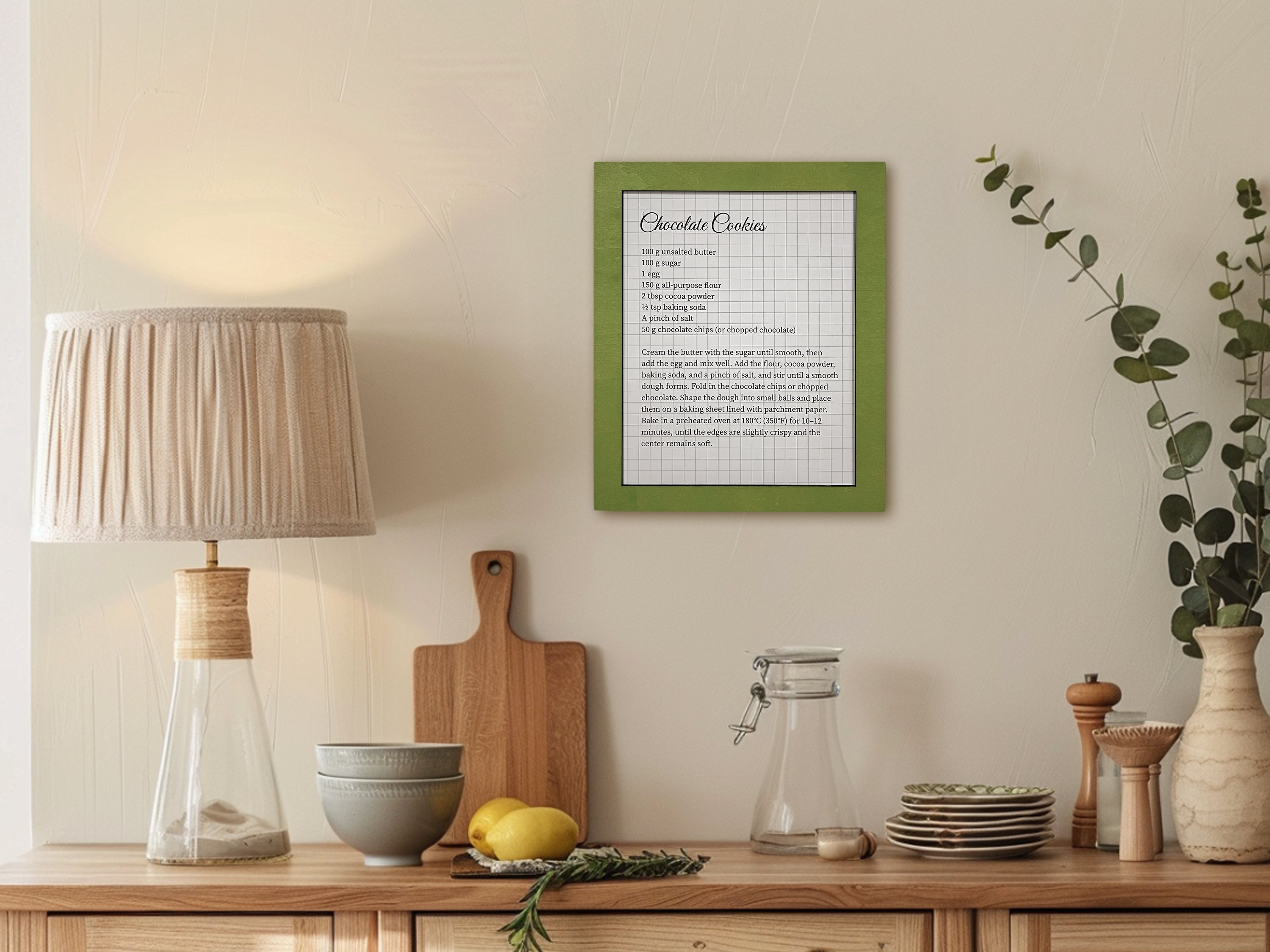 Handwritten Recipe Print Frame – Custom Grandma's Recipe for Gift