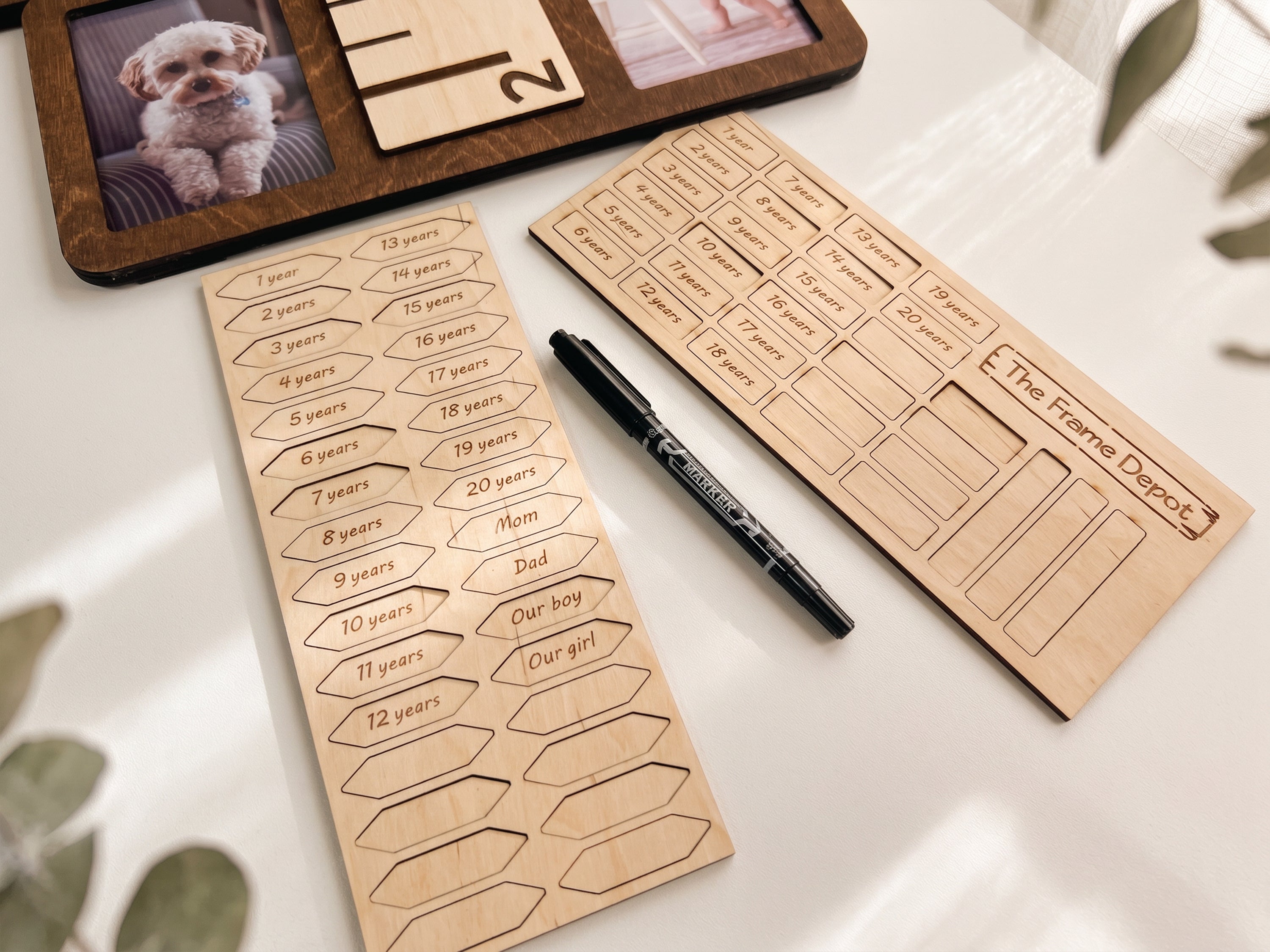 Sticker Set for Growth Chart Ruler | Wooden tags