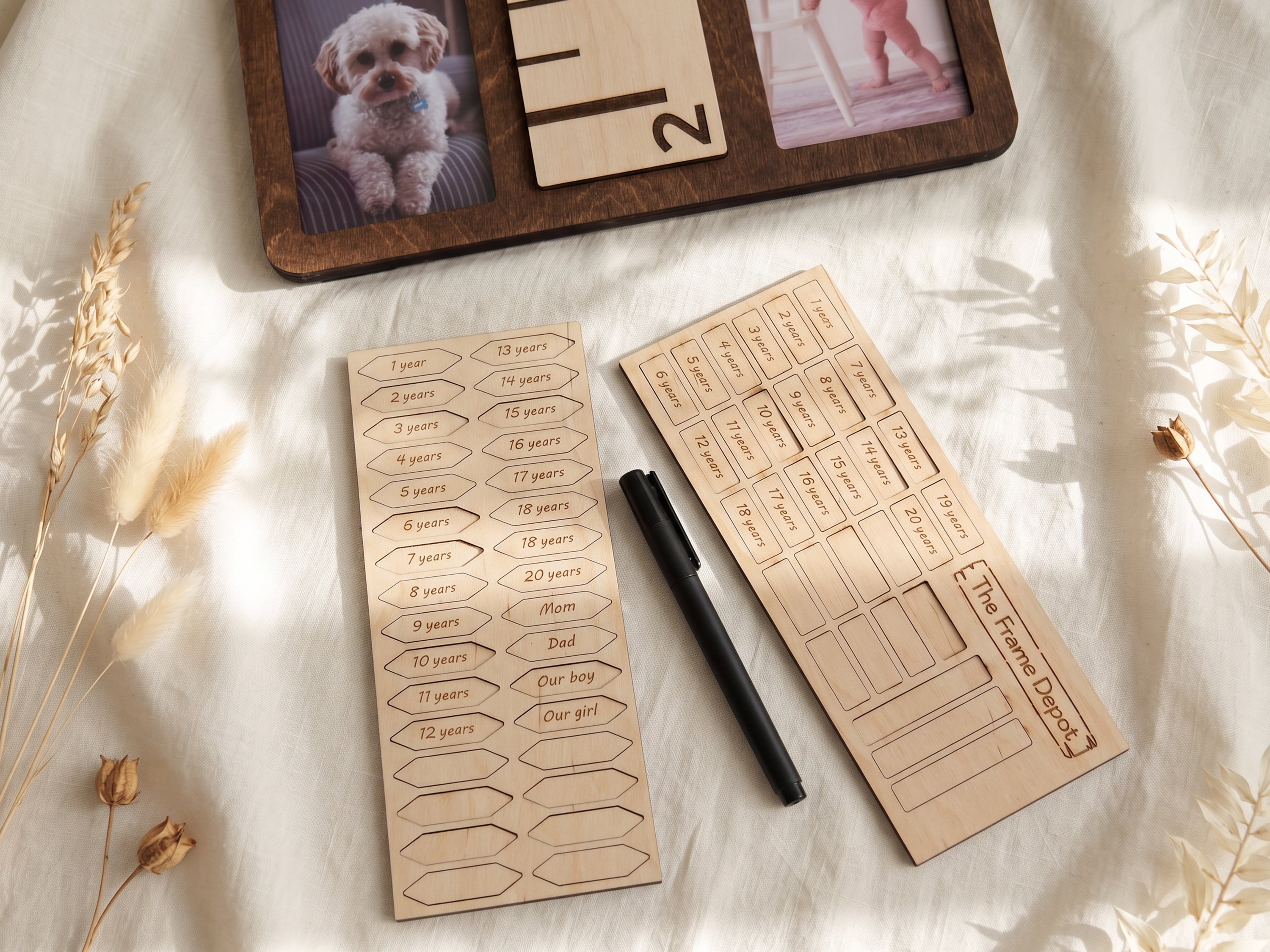 Sticker Set for Growth Chart Ruler | Wooden tags