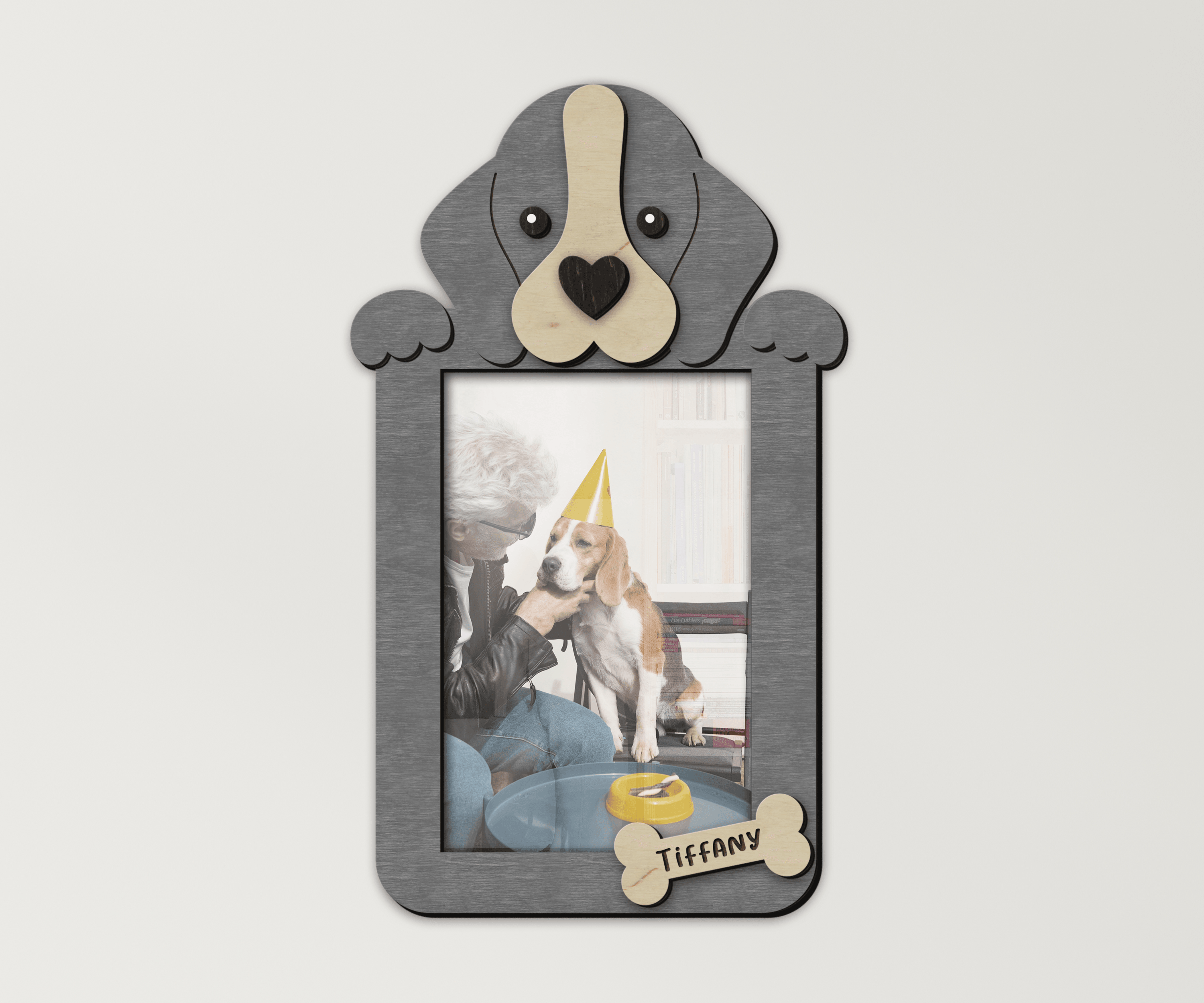 Personalized home decor for dog mom and dad Custom Beagle photo frame Unique gift for Pet lovers Pet themed decor for living room, kids room - The Frame Depot