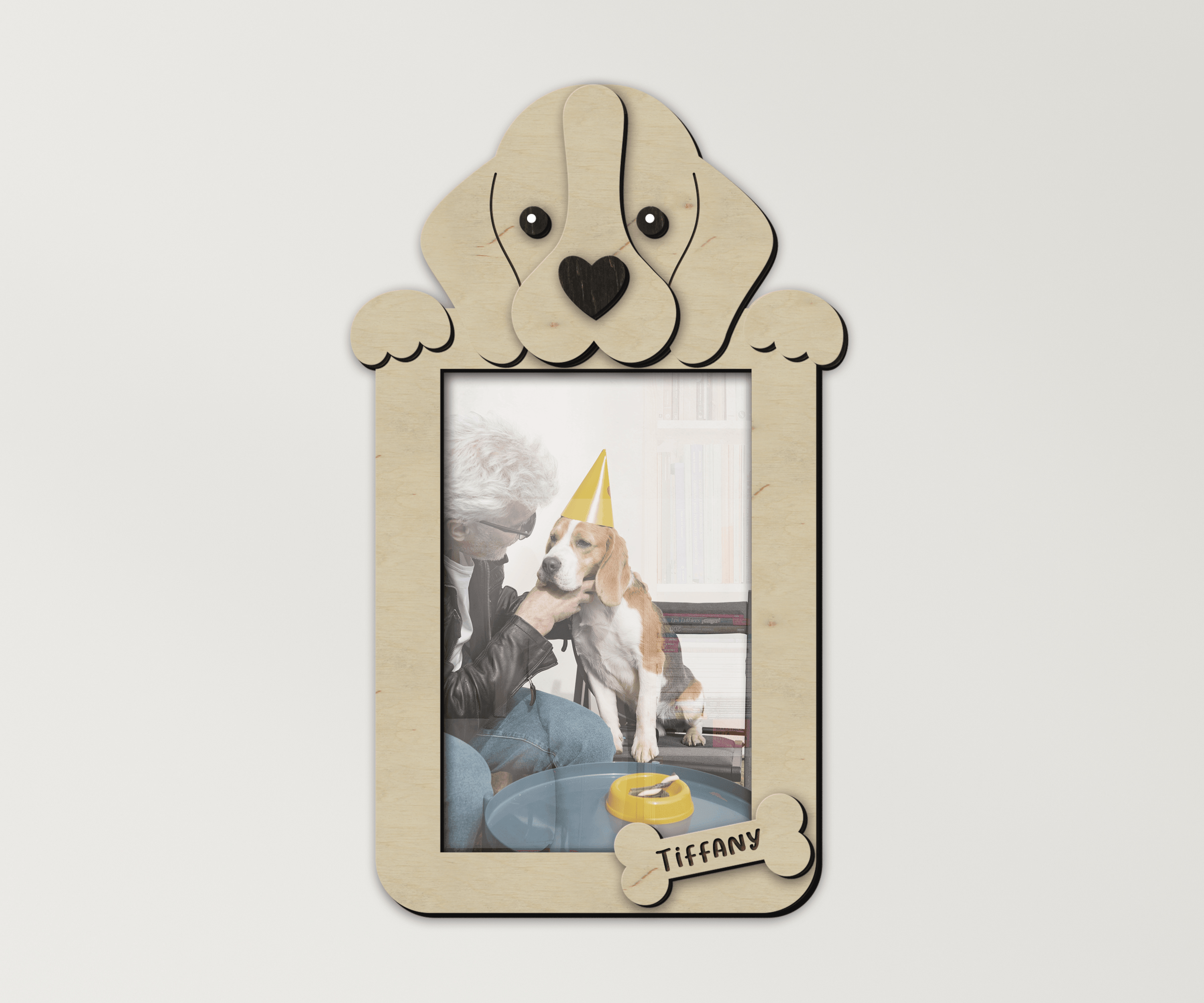 Personalized home decor for dog mom and dad Custom Beagle photo frame Unique gift for Pet lovers Pet themed decor for living room, kids room - The Frame Depot