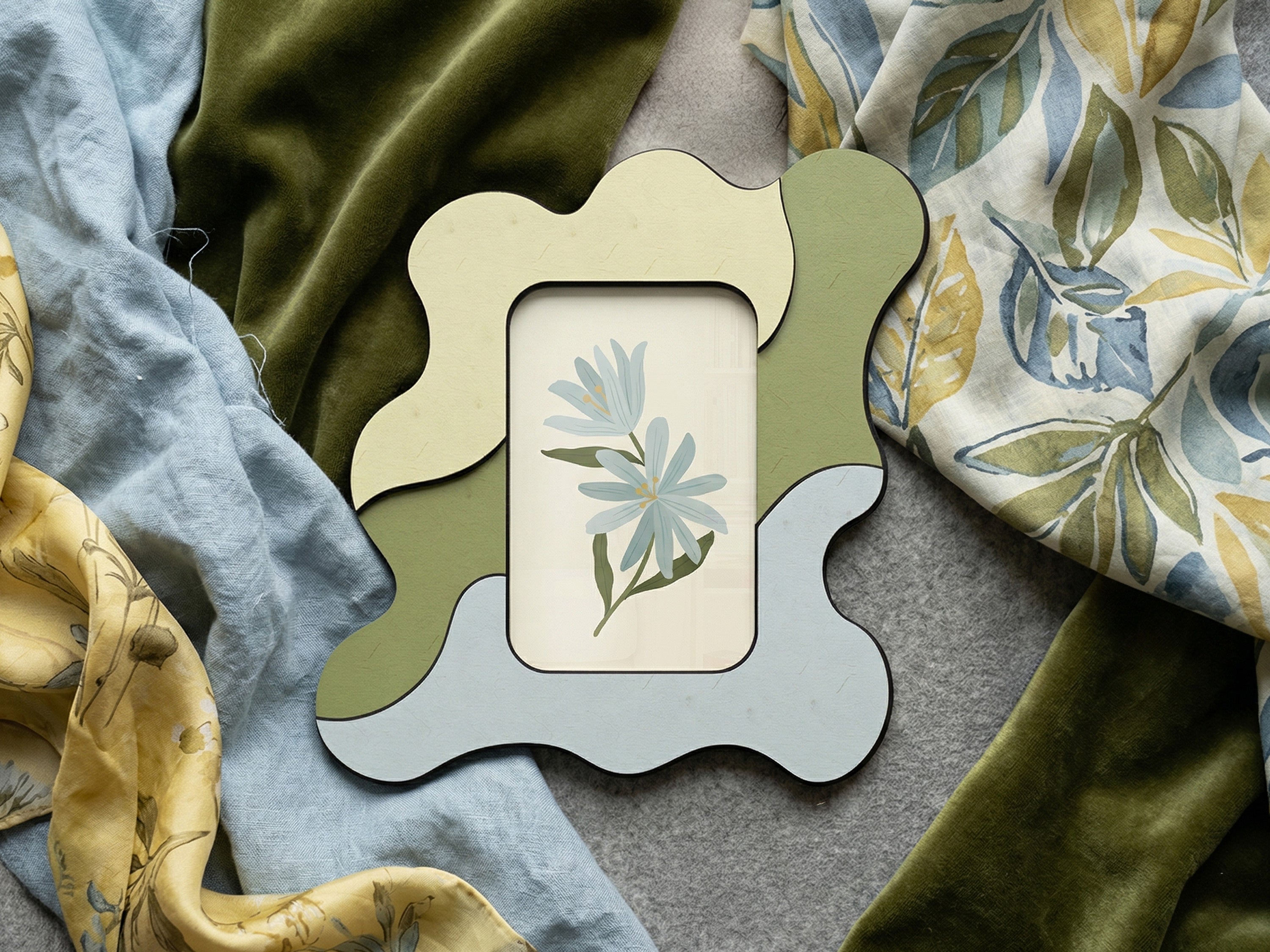 Colorful photo frame | Wavy & Fun Striped Design