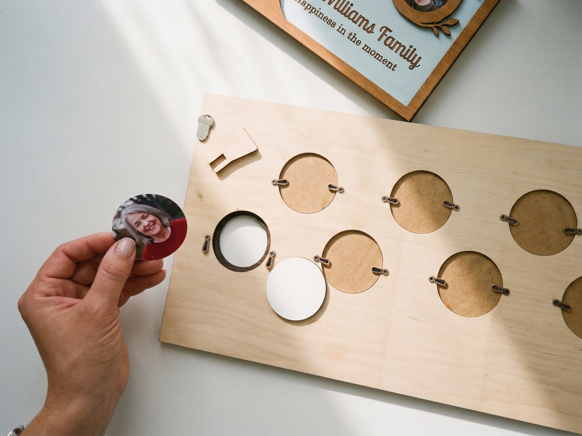 Personalized Family Tree Picture Frame – Custom Wooden Photo Collage