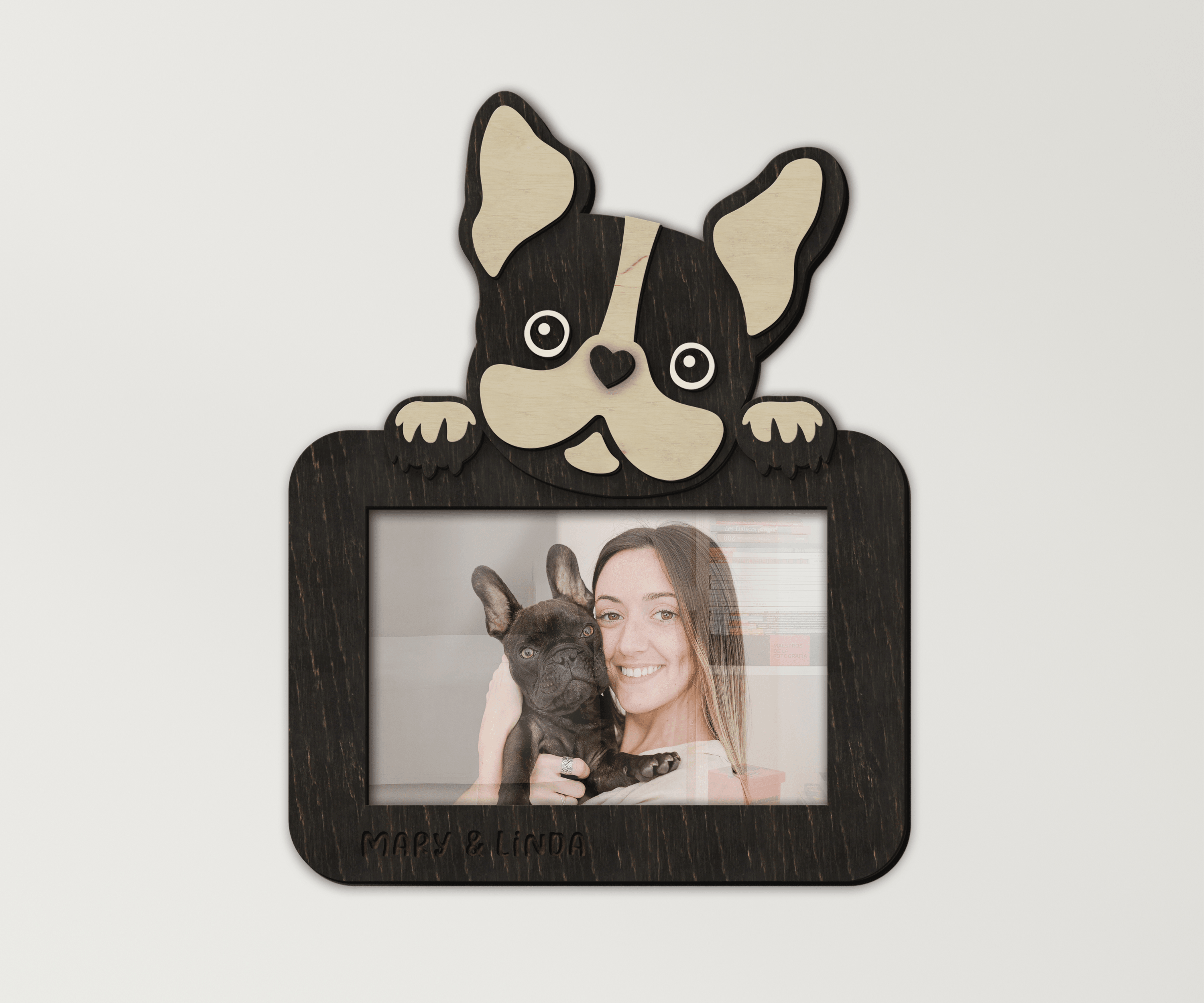 Unique present for Pet lovers Custom French bulldog frame Personalized home decor for dog parents Pet themed decor for living room, nursery