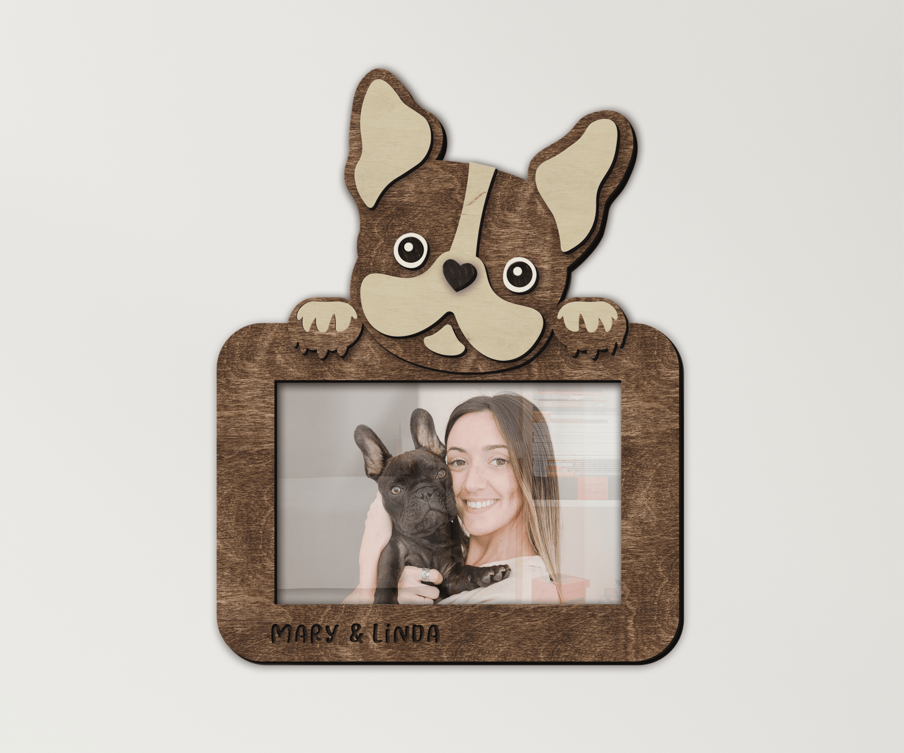 Unique present for Pet lovers Custom French bulldog frame Personalized home decor for dog parents Pet themed decor for living room, nursery