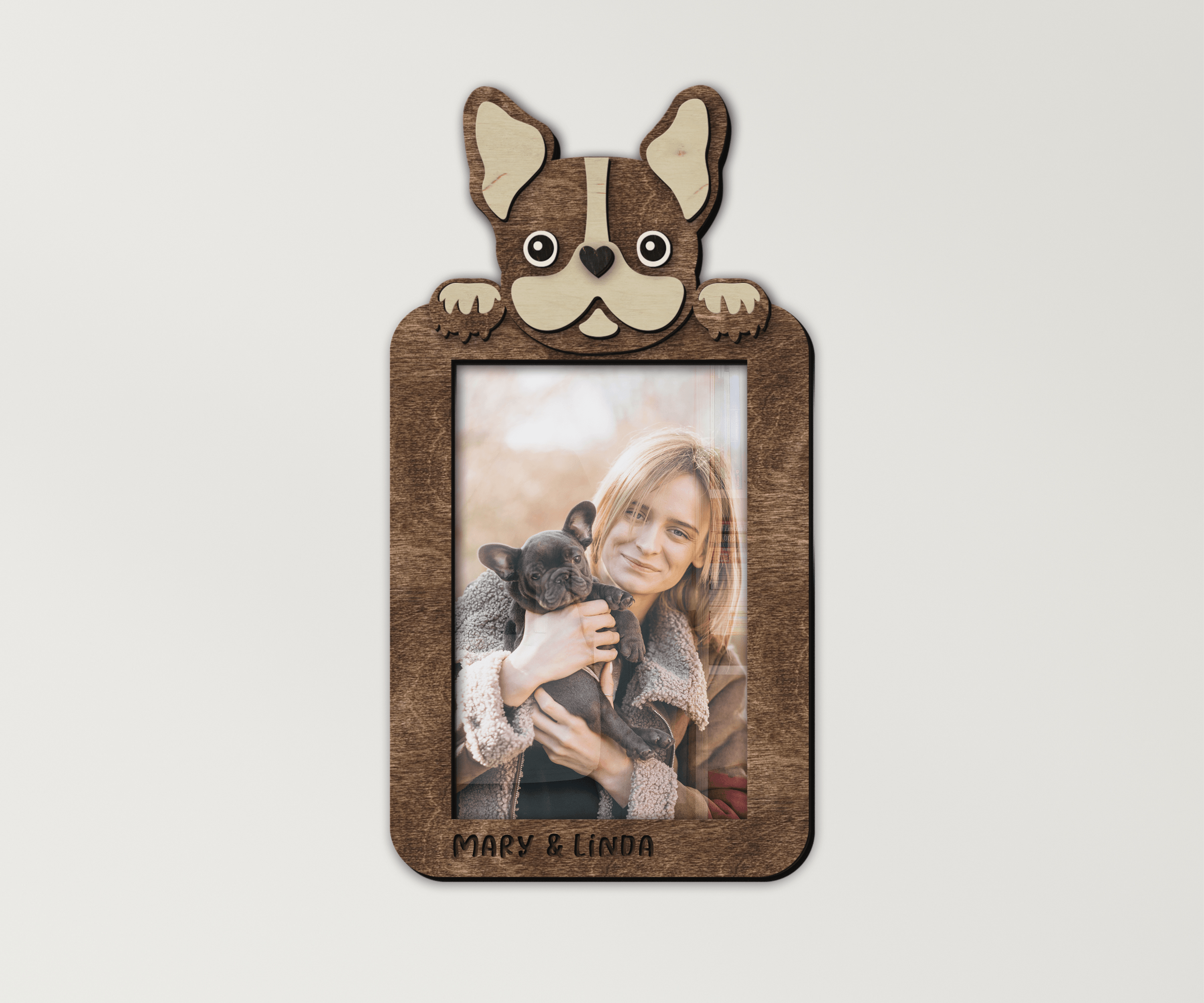 Custom French bulldog frame Unique present for Pet lovers Personalized home decor for dog parents Pet themed decor for living room, nursery