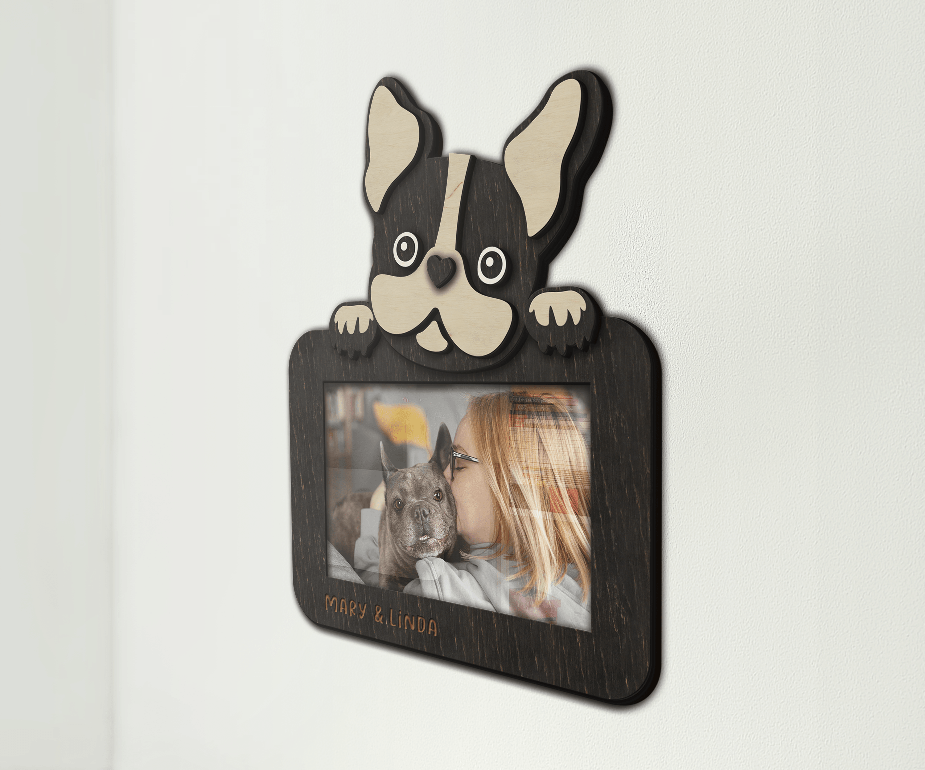 Unique present for Pet lovers Custom French bulldog frame Personalized home decor for dog parents Pet themed decor for living room, nursery