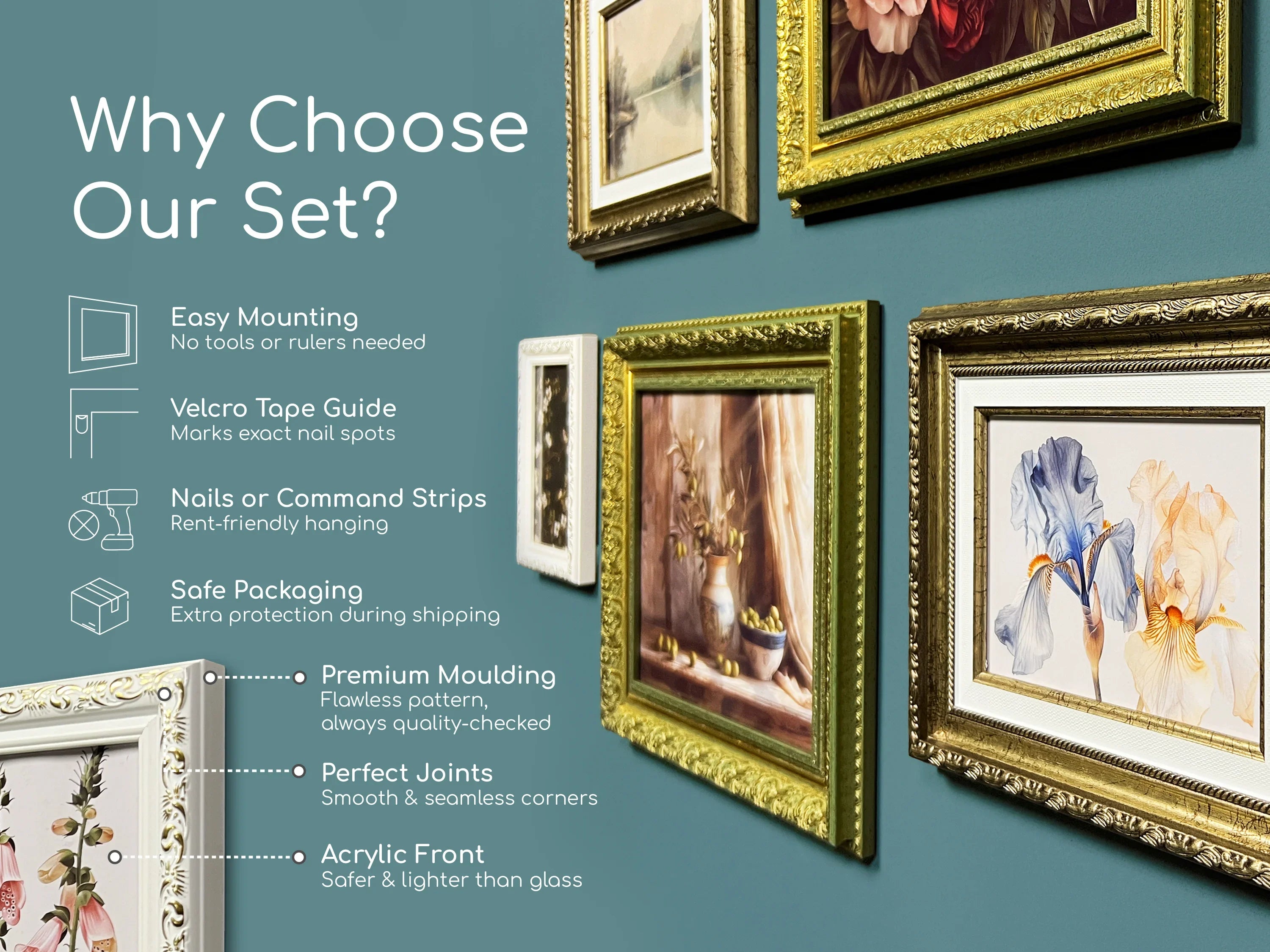 Gilded Vintage Small Set - Gallery Wall Frames
