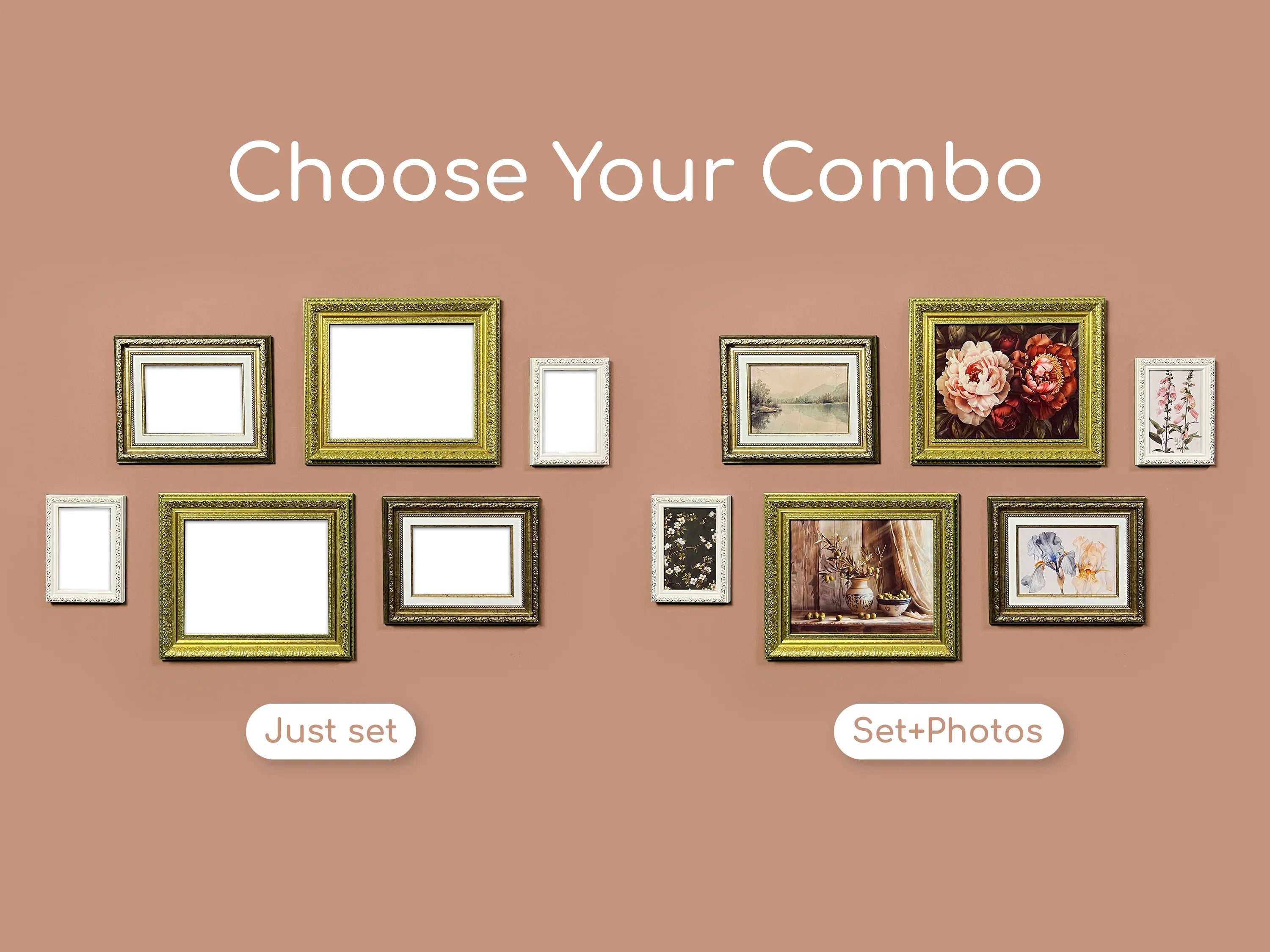 Gilded Vintage Small Set - Gallery Wall Frames