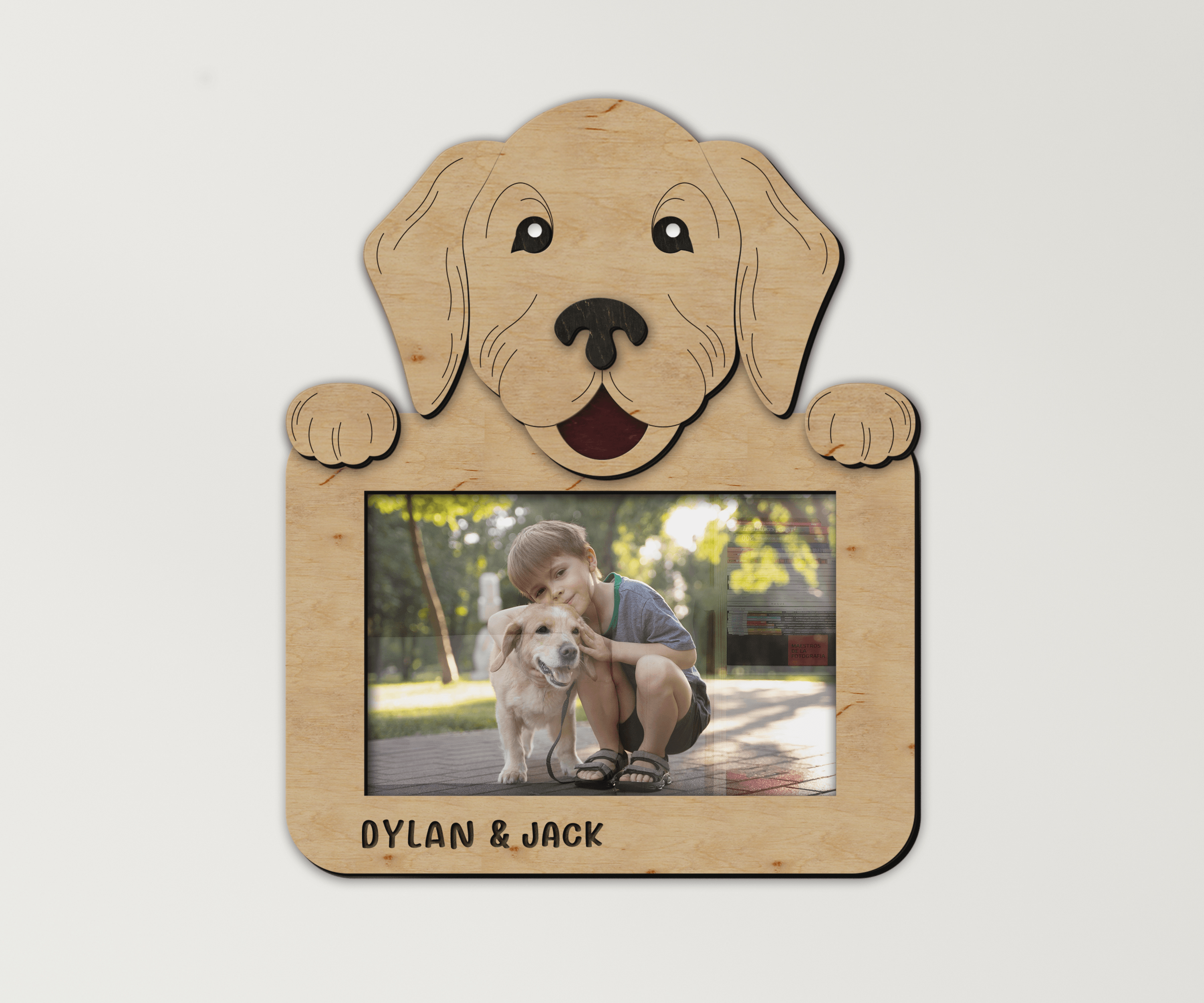 Custom Golden Retriever frame Personalized home decor for dog moms Unique present for Pet lovers Pet themed decor for living room or nursery