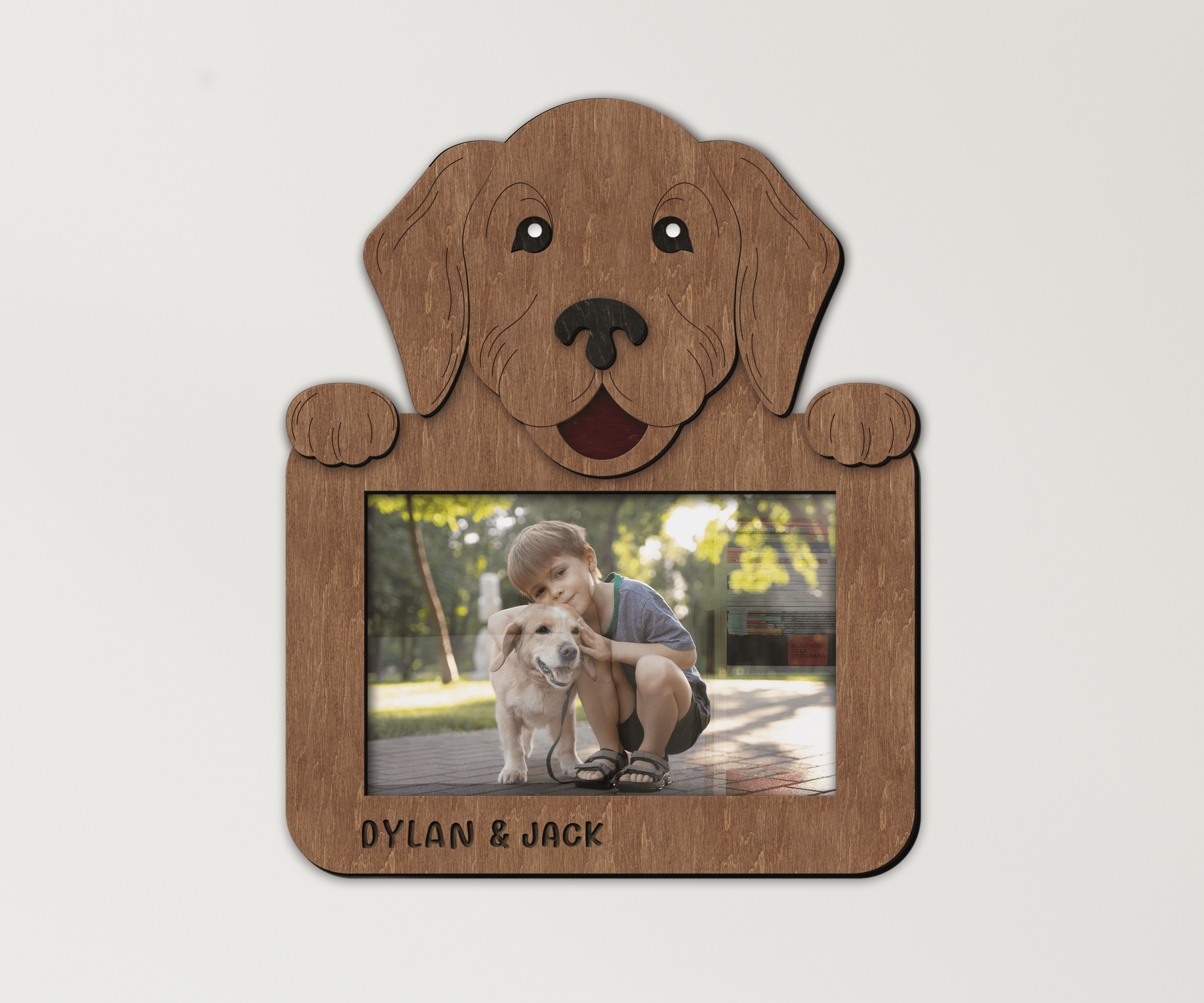 Custom Golden Retriever frame Personalized home decor for dog moms Unique present for Pet lovers Pet themed decor for living room or nursery