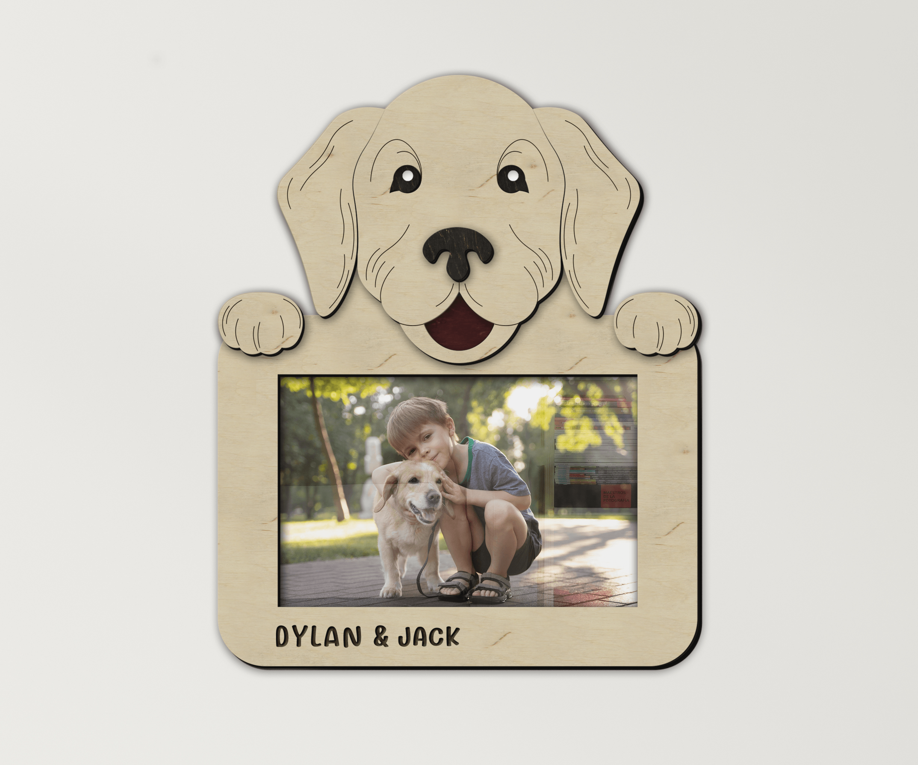 Custom Golden Retriever frame Personalized home decor for dog moms Unique present for Pet lovers Pet themed decor for living room or nursery