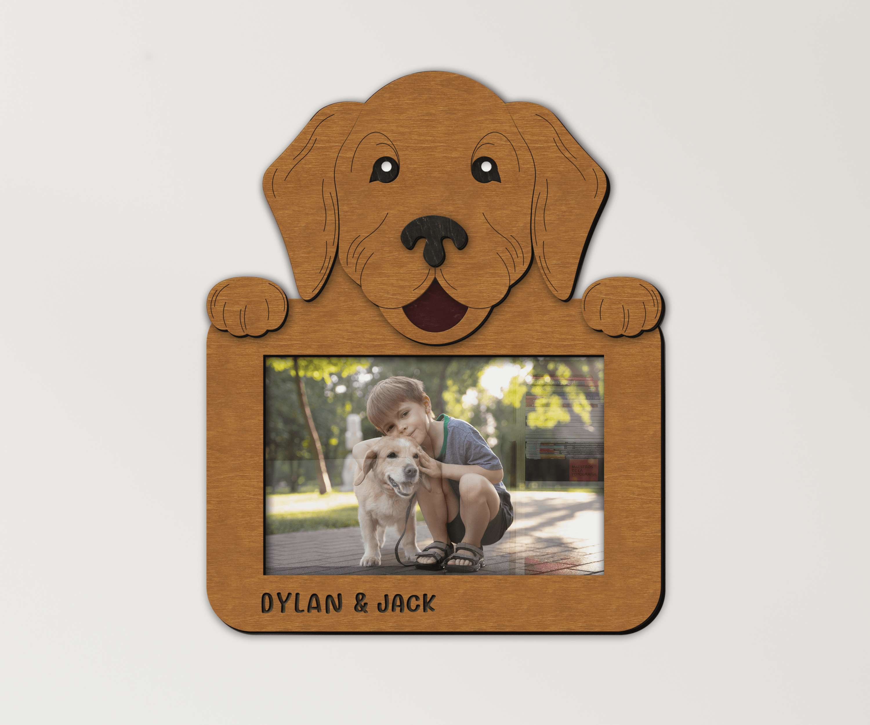 Custom Golden Retriever frame Personalized home decor for dog moms Unique present for Pet lovers Pet themed decor for living room or nursery