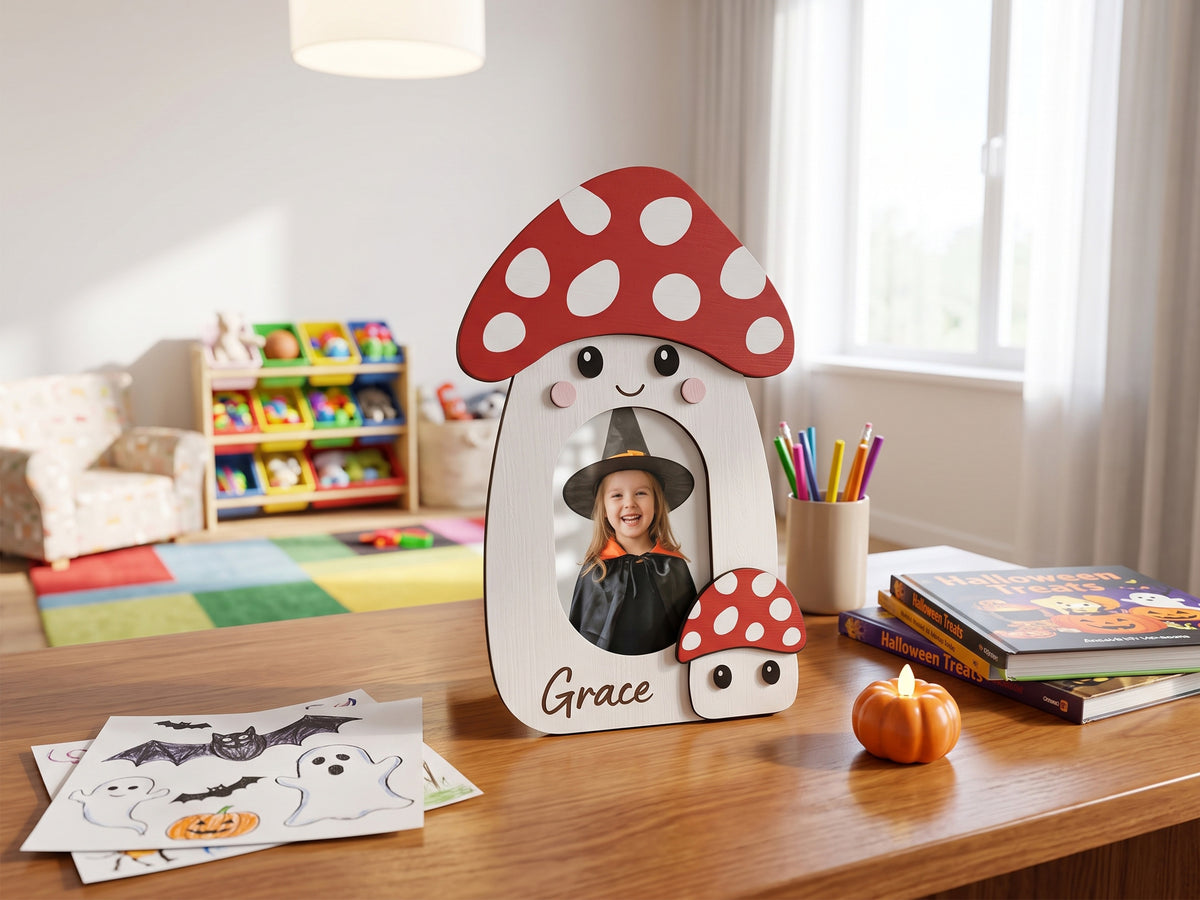 Halloween Photo Frame – Personalized Wooden Kids Picture Frame