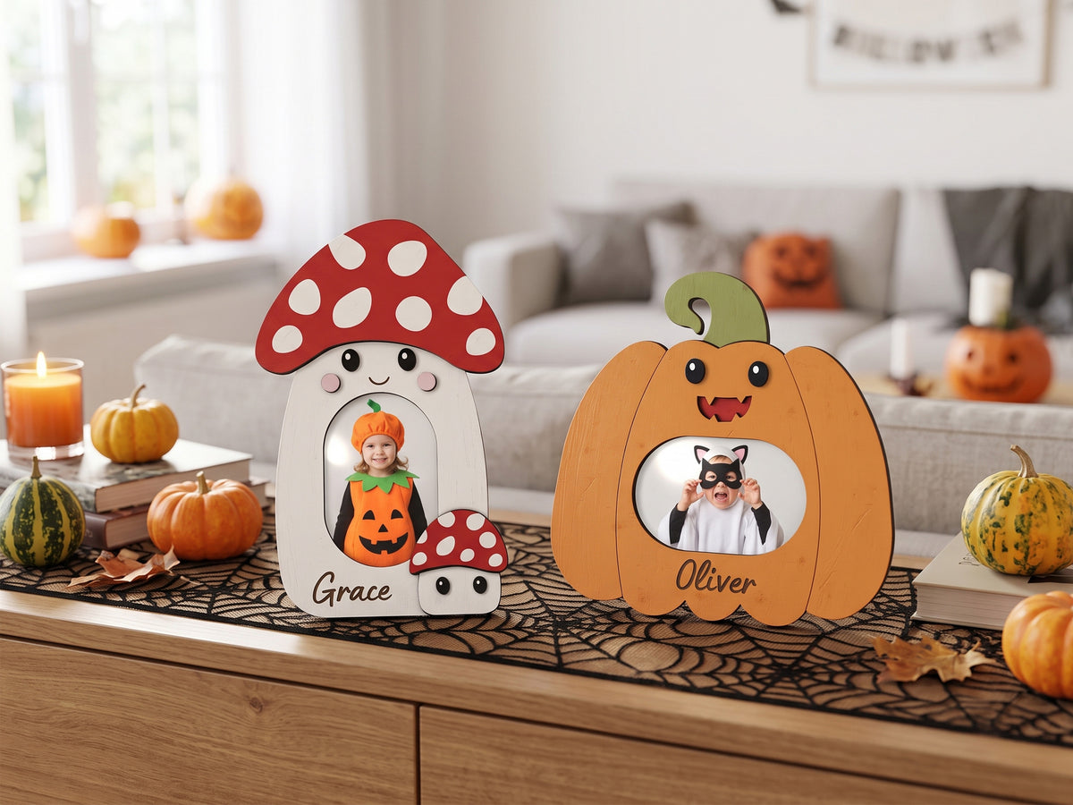 Halloween Photo Frame – Personalized Wooden Kids Picture Frame