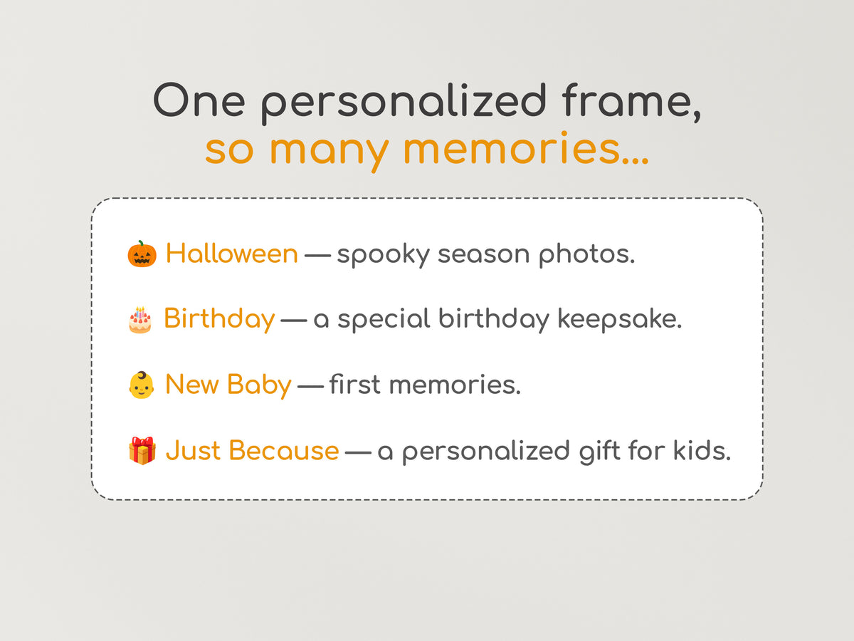 Halloween Photo Frame – Personalized Wooden Kids Picture Frame