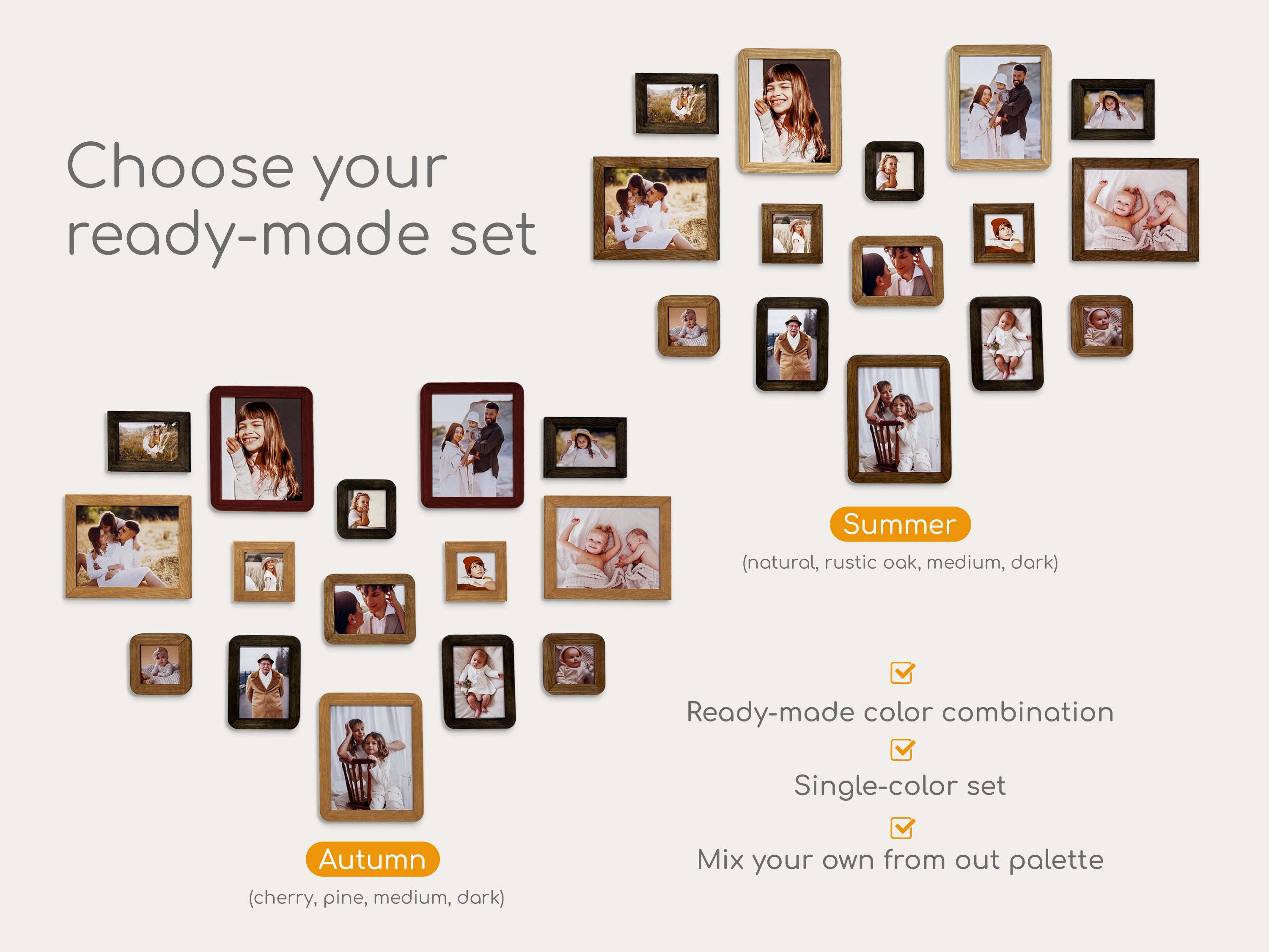 Heart Shaped Photo Collage | Love Story Picture Frame Set