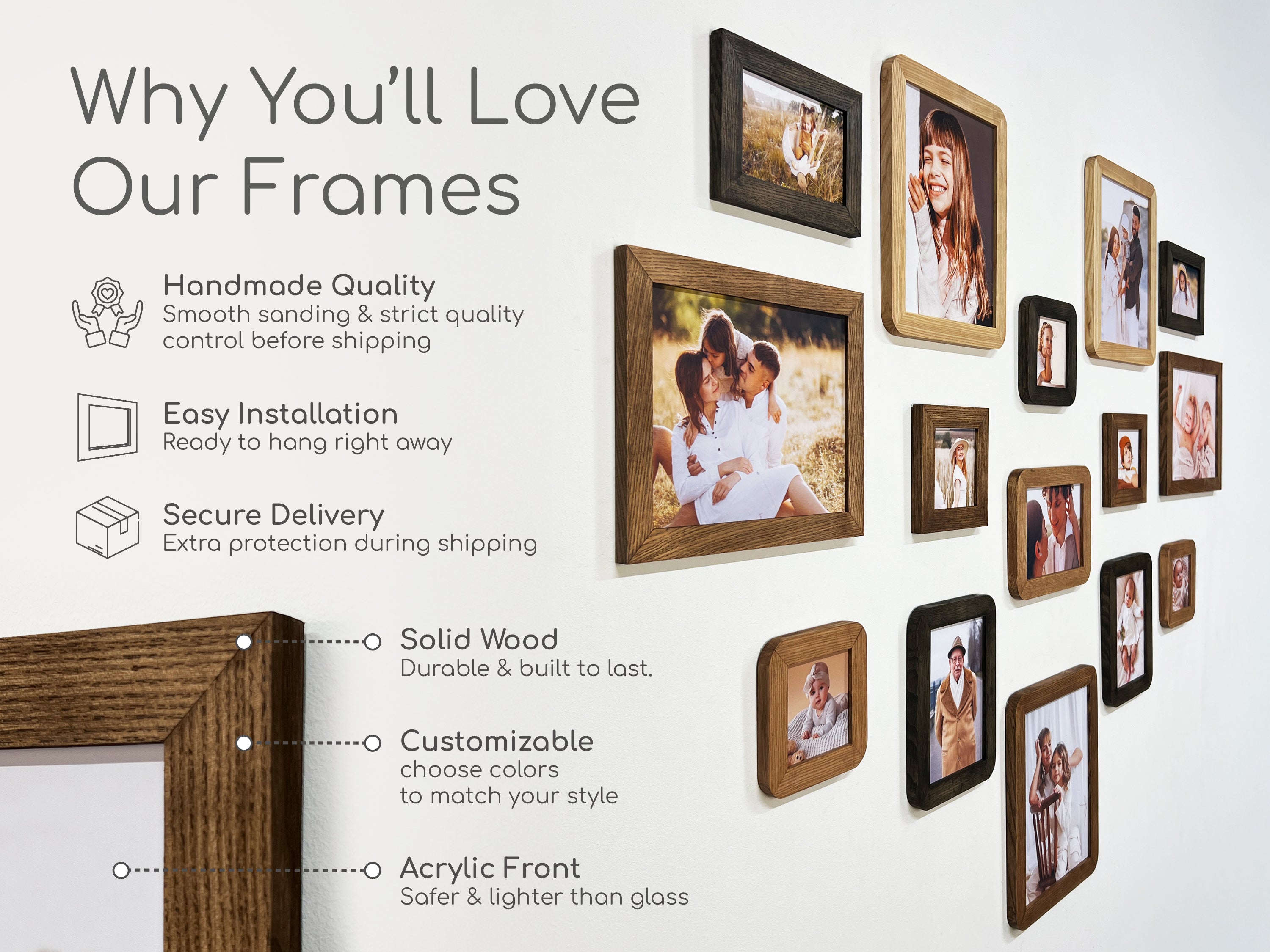 Heart Shaped Photo Collage | Love Story Picture Frame Set