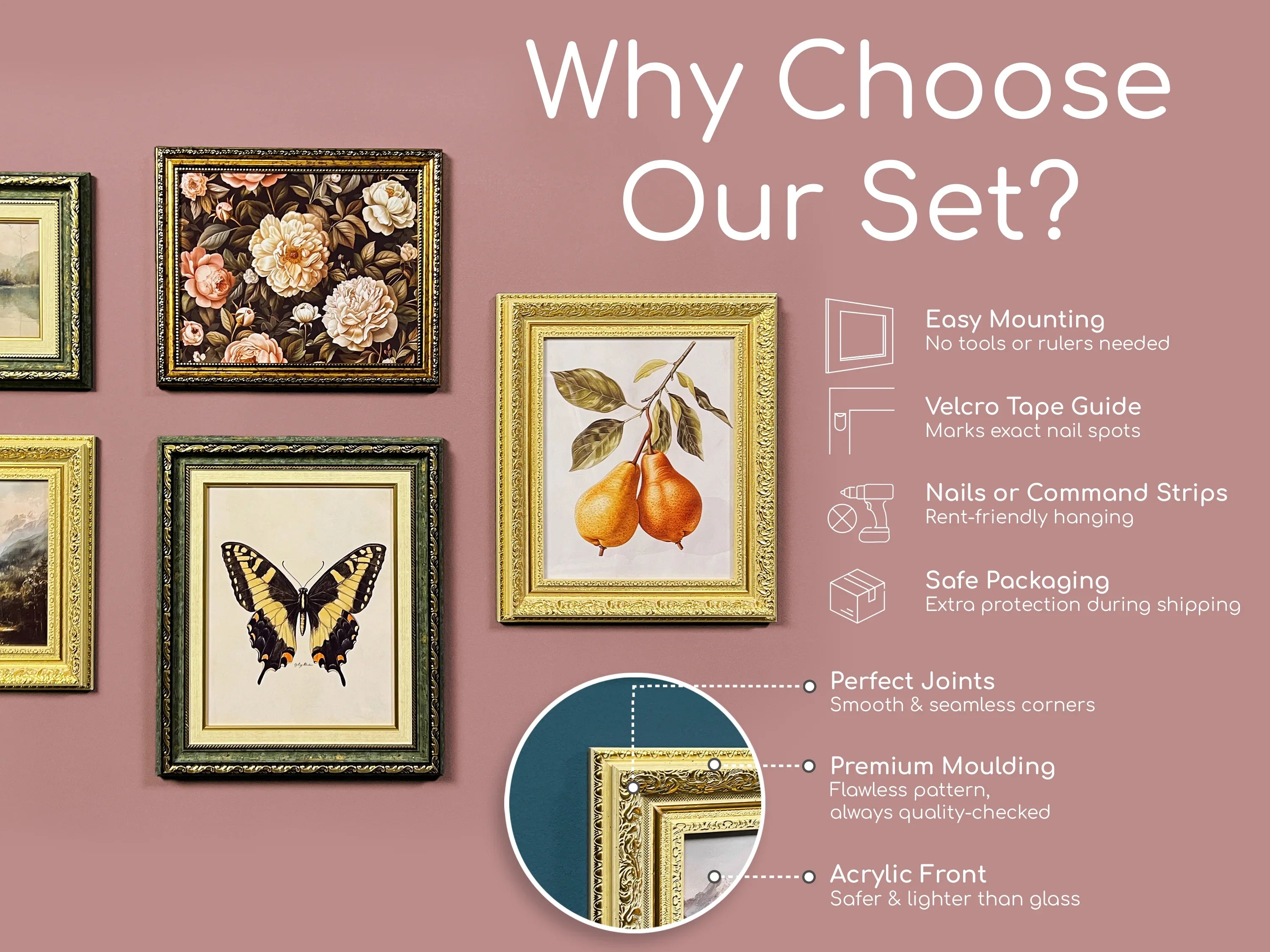 Ivorywood Vintage Small Set - Gallery Wall Frames