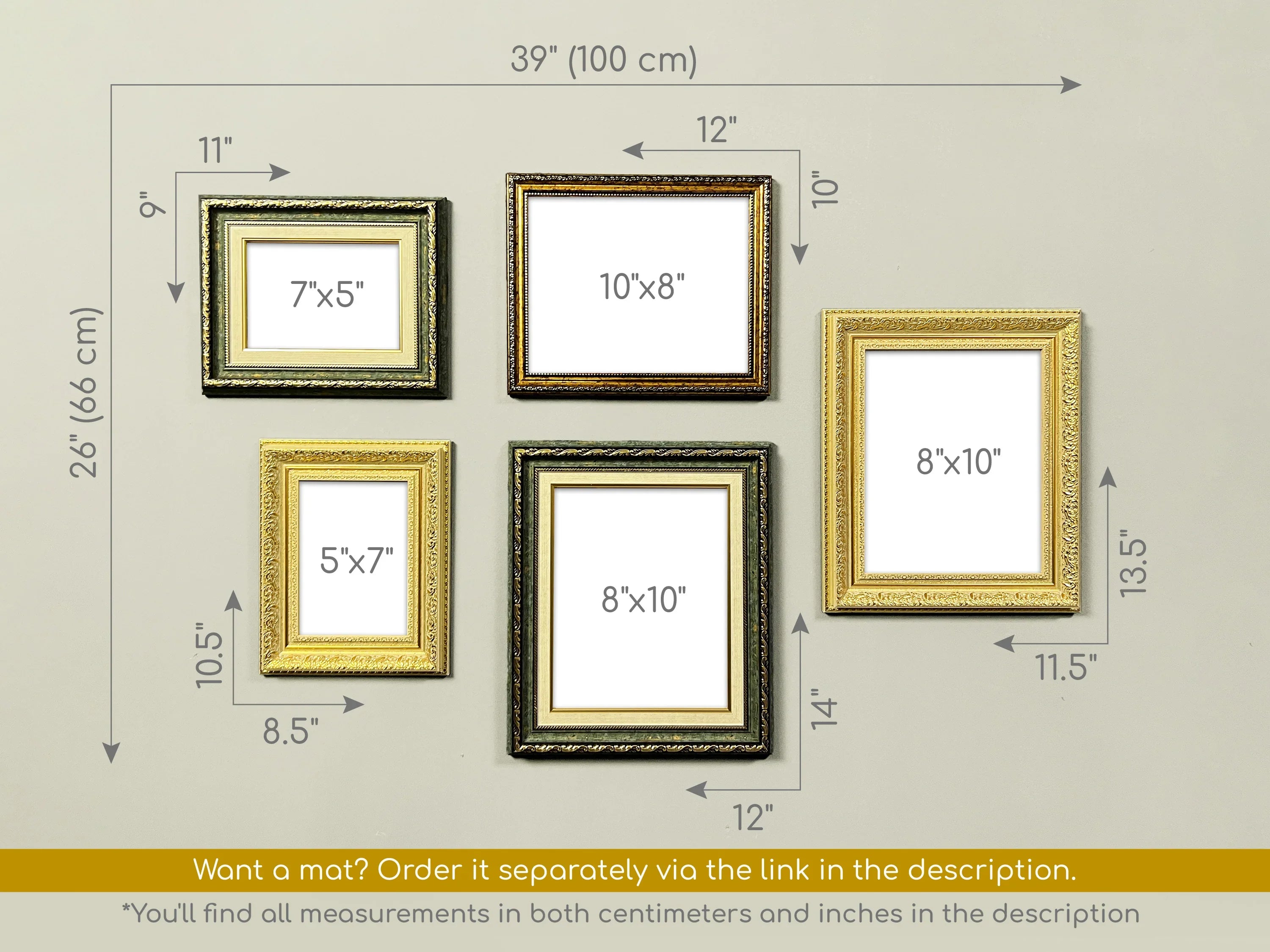Ivorywood Vintage Small Set - Gallery Wall Frames