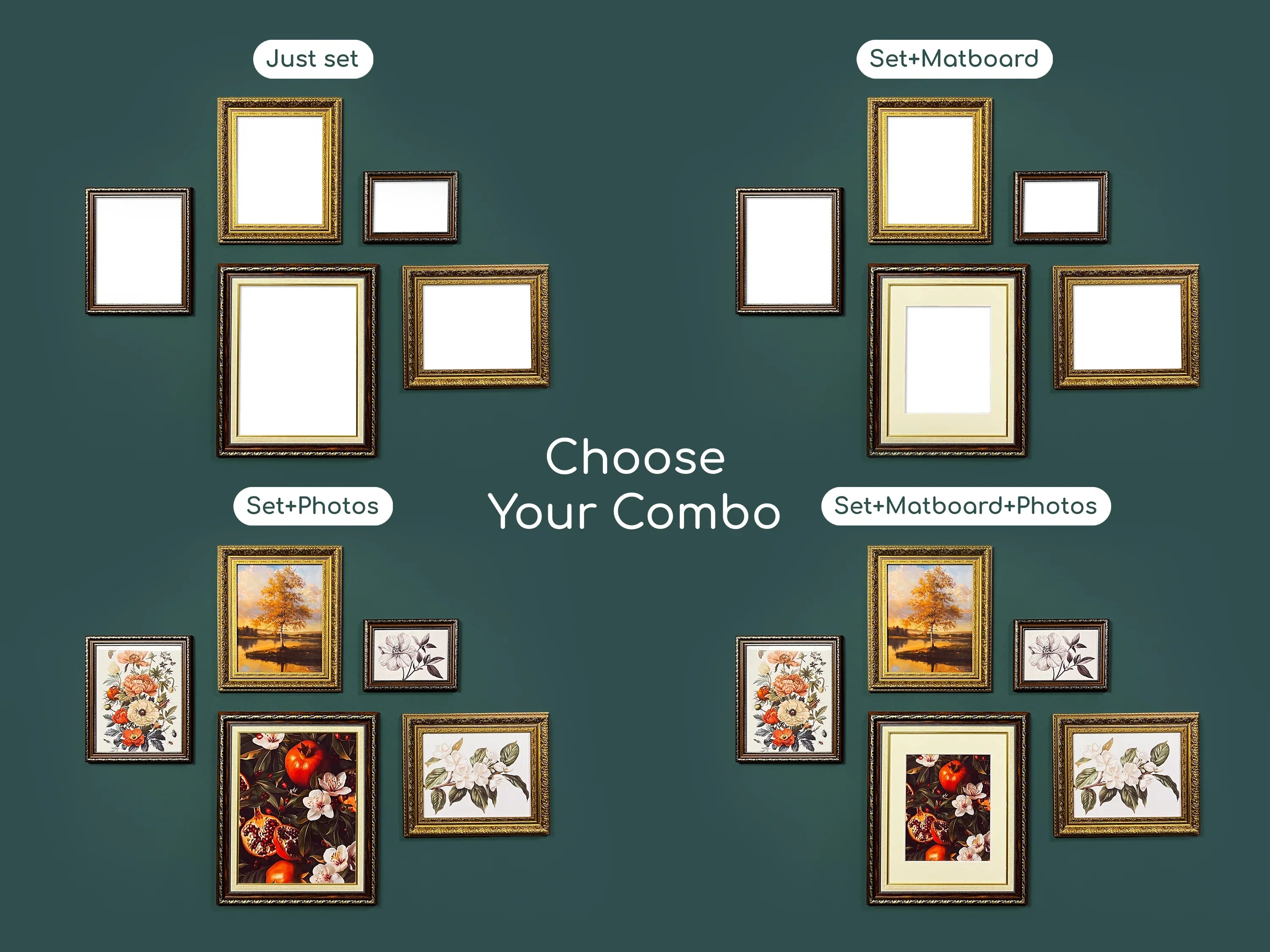 Majesty Vintage Small Set - Gallery Wall Frames