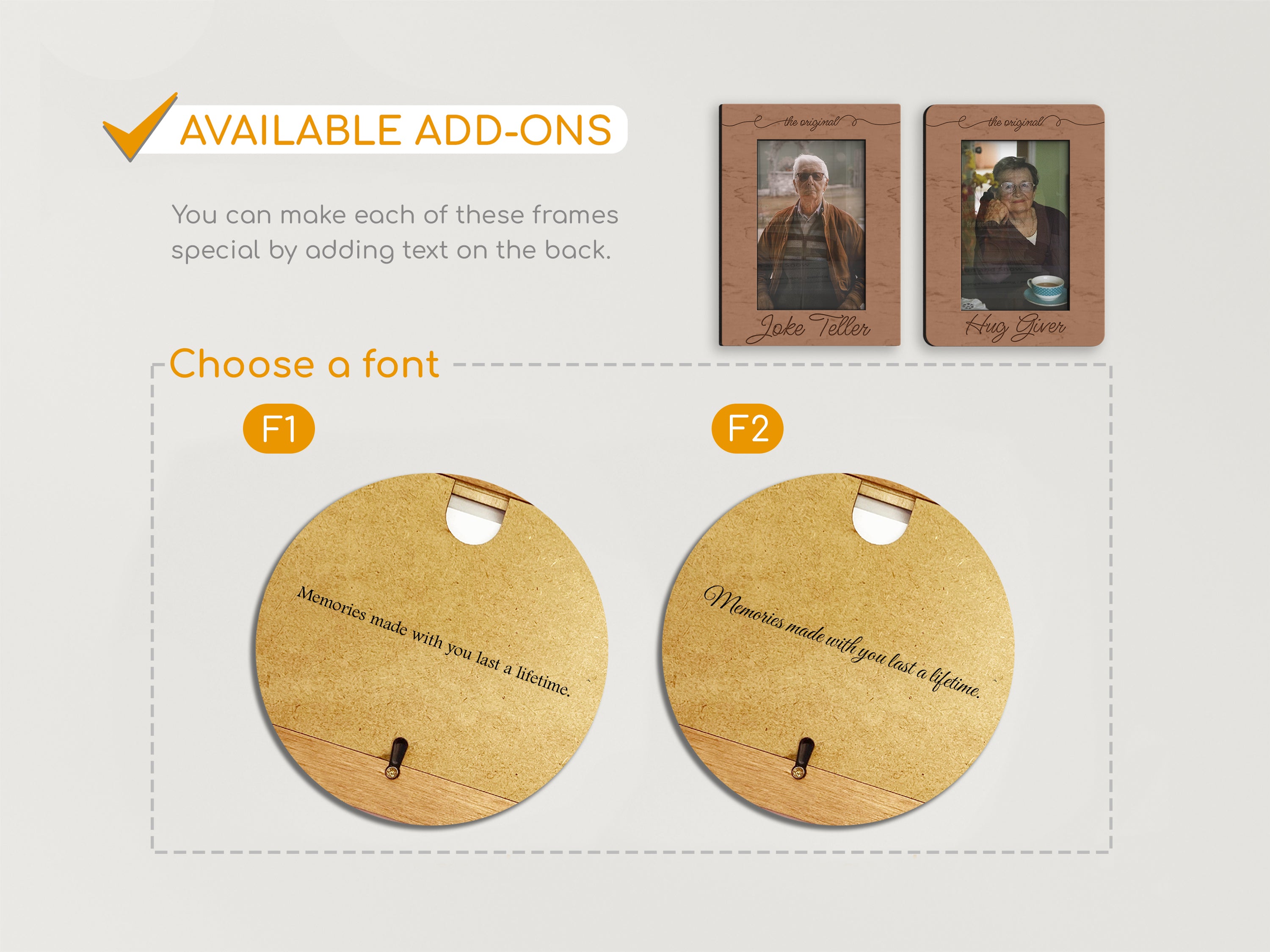 Engraved Picture Frame Set for Grandma & Grandpa: Custom Grandparent Gift