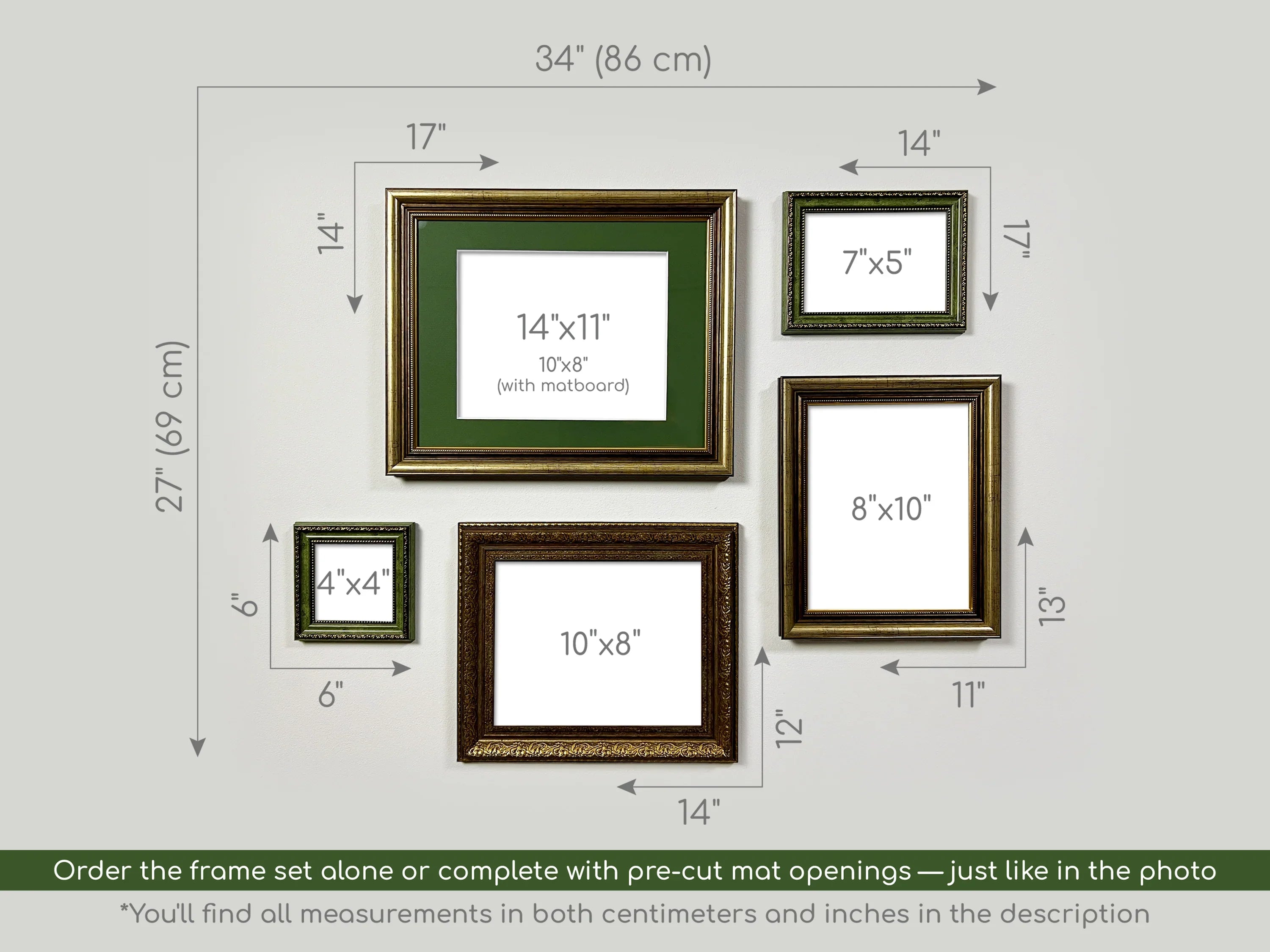 Regalia Vintage Small Set - Gallery Wall Frames