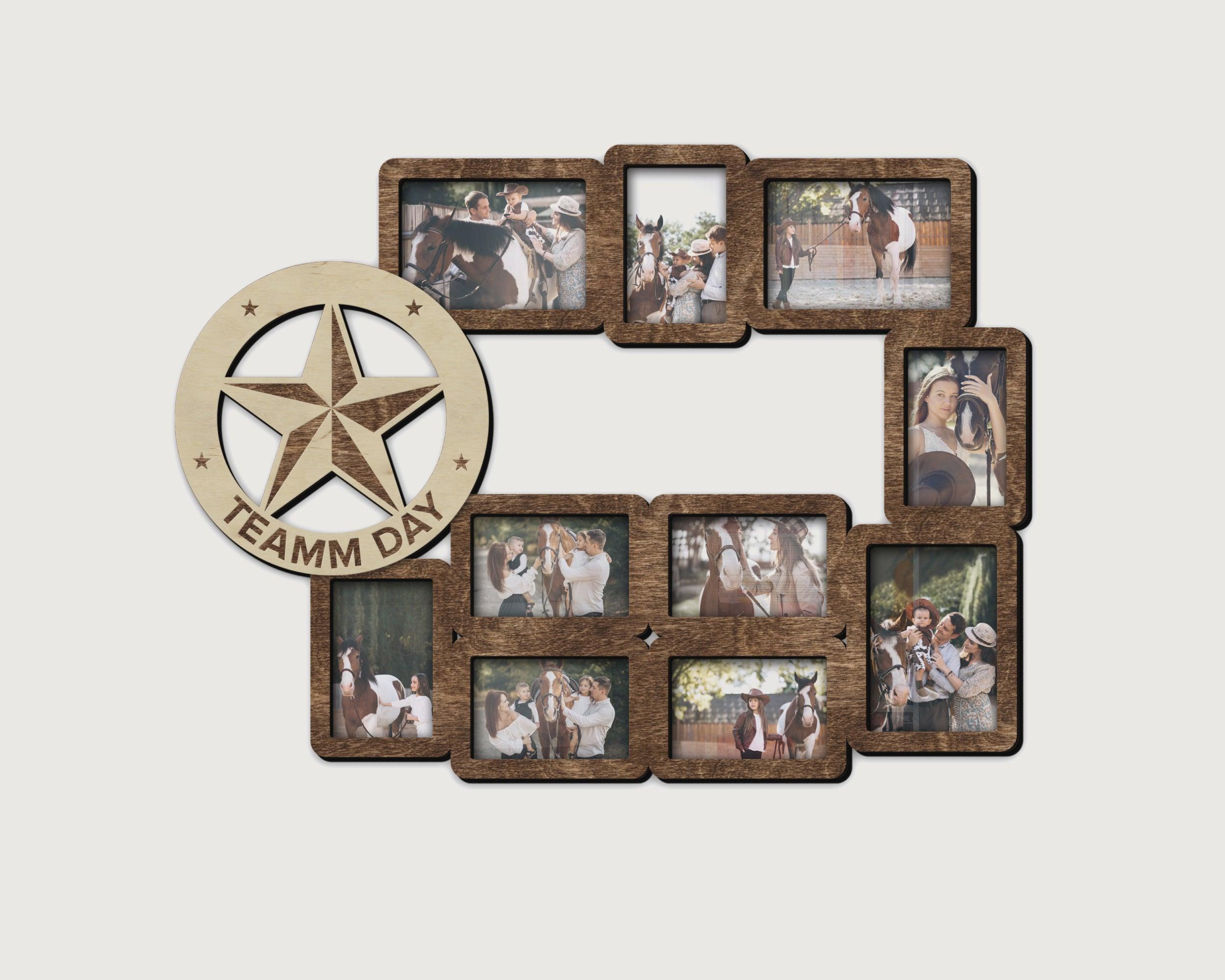 Texas star, Wall collage kit, Texas, Star, Photo collage kit, 8x10 picture frame, Custom picture frame, Laser engraved wood, Engraved gift