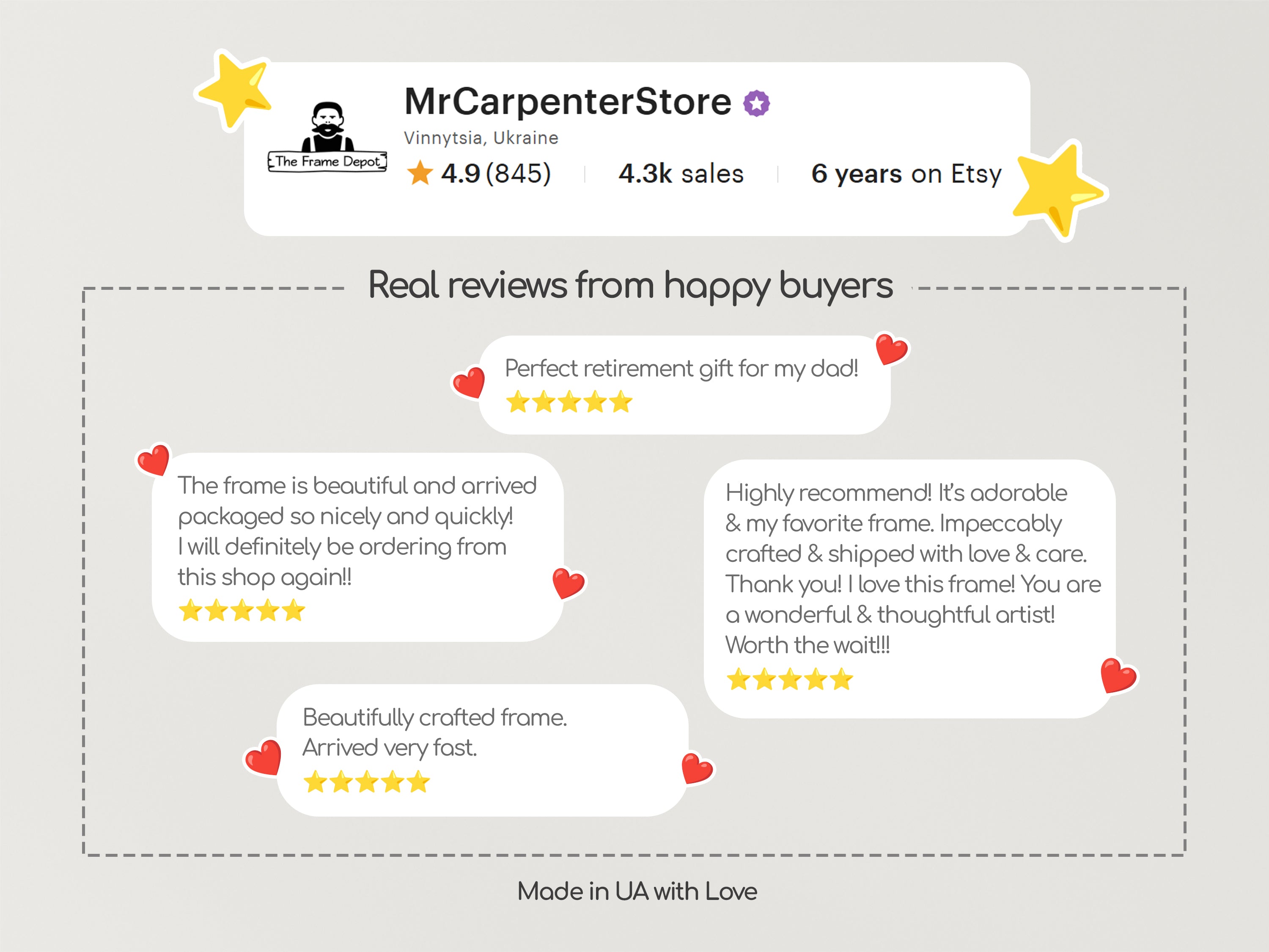 Frame with USA Flag Poster - New US Citizen Gift