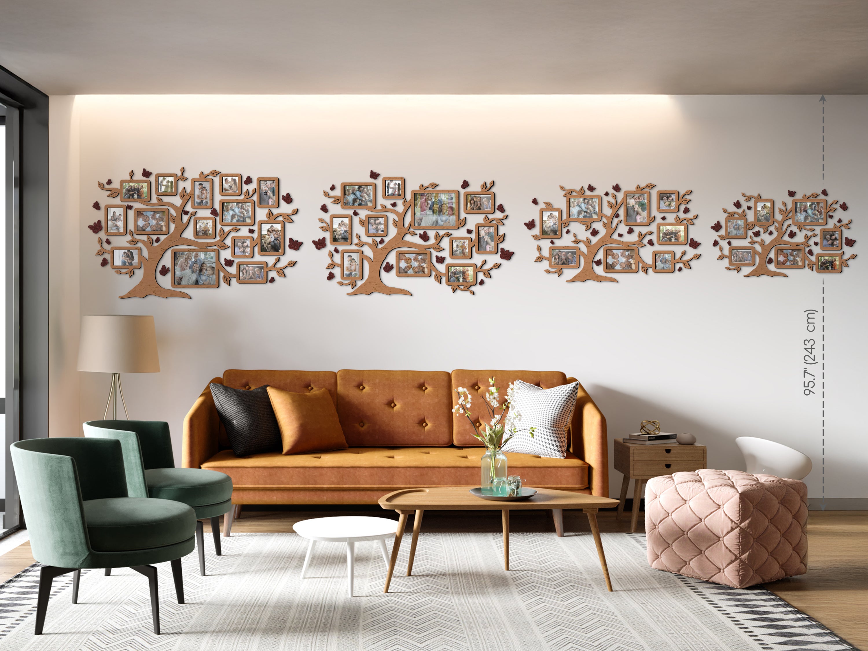 Personalized Family Tree with Butterfly | Photo Frame Collage