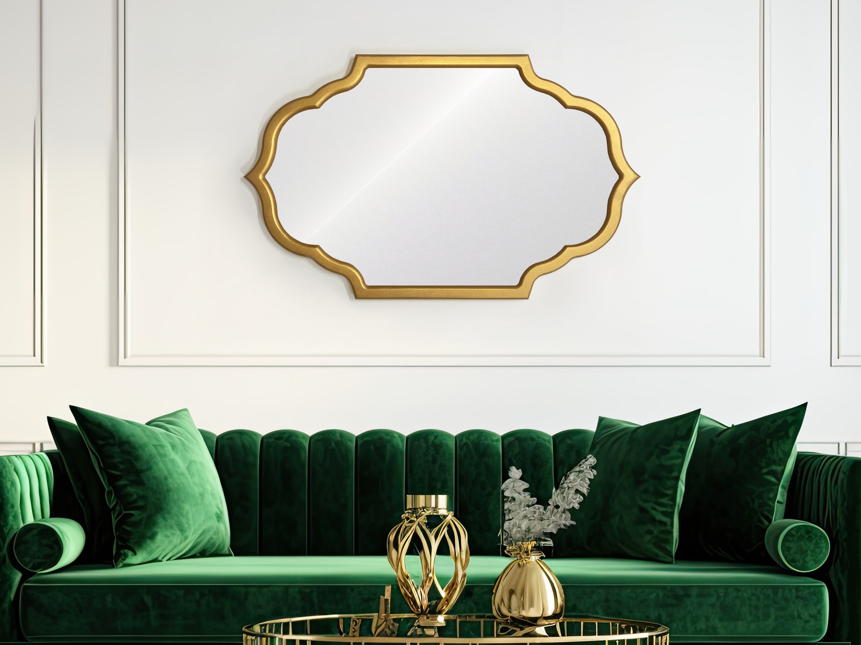 Gewölbter marokkanischer Wandspiegel 