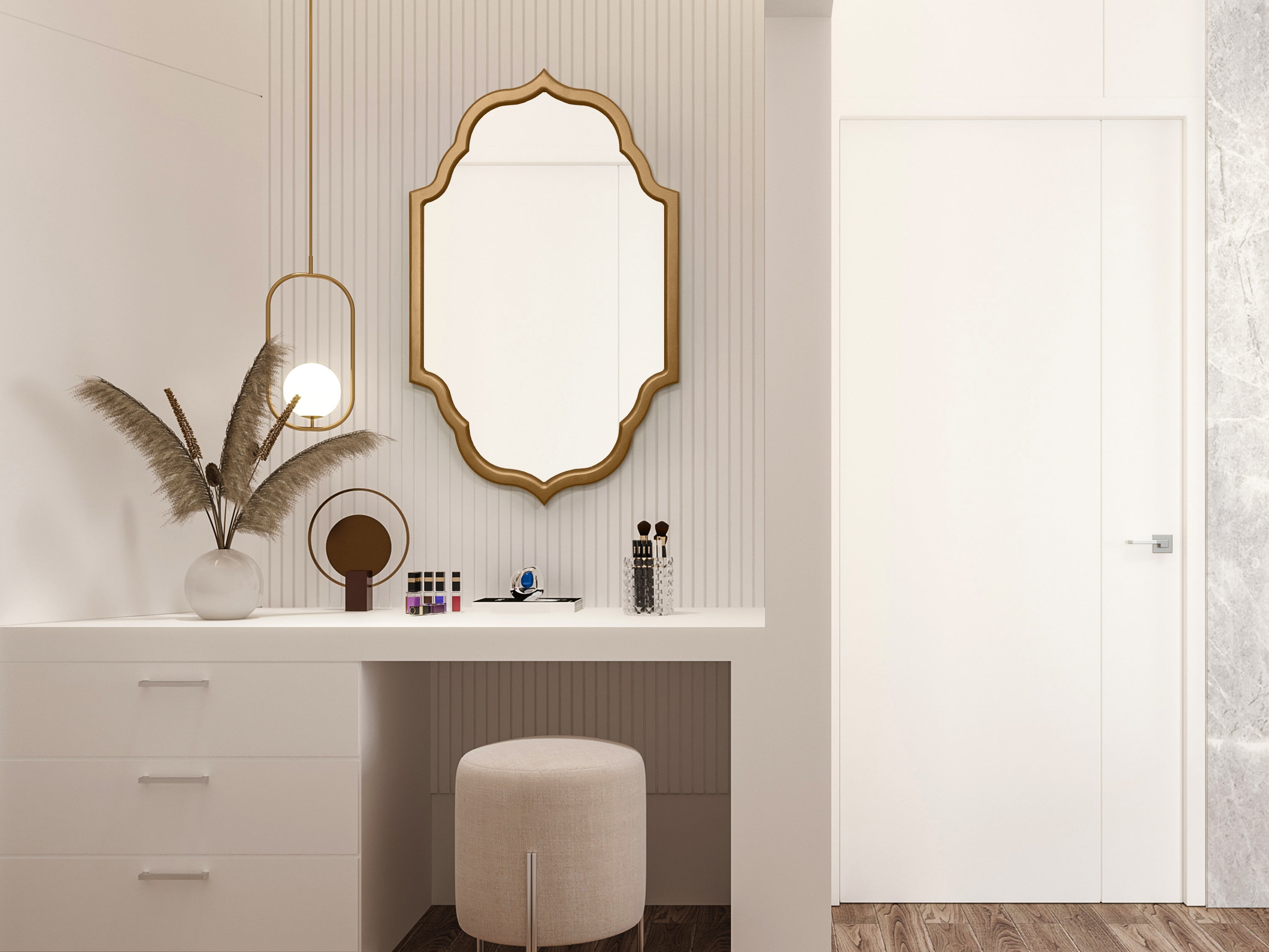 Gewölbter marokkanischer Wandspiegel 