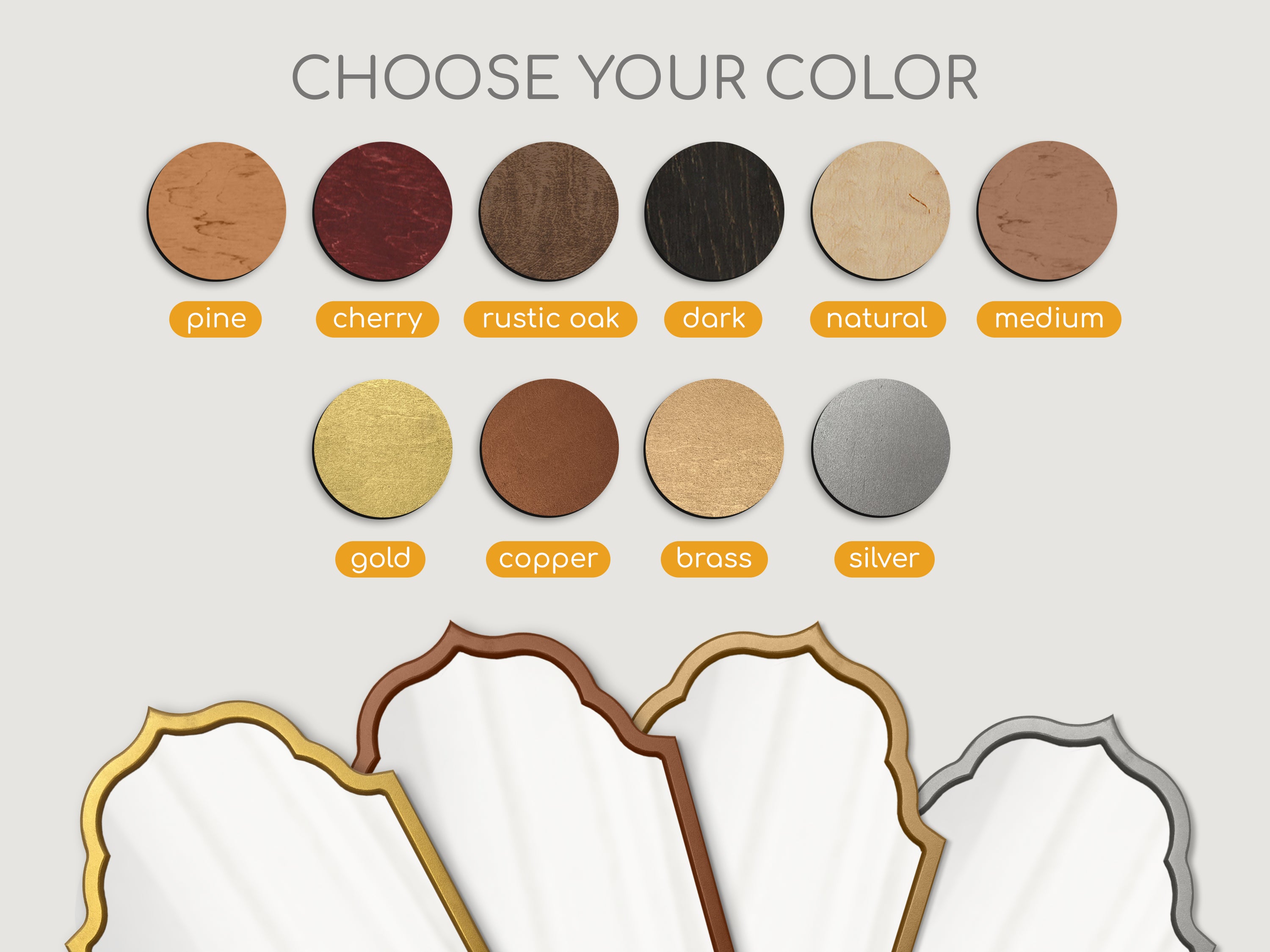 Gewölbter marokkanischer Wandspiegel 