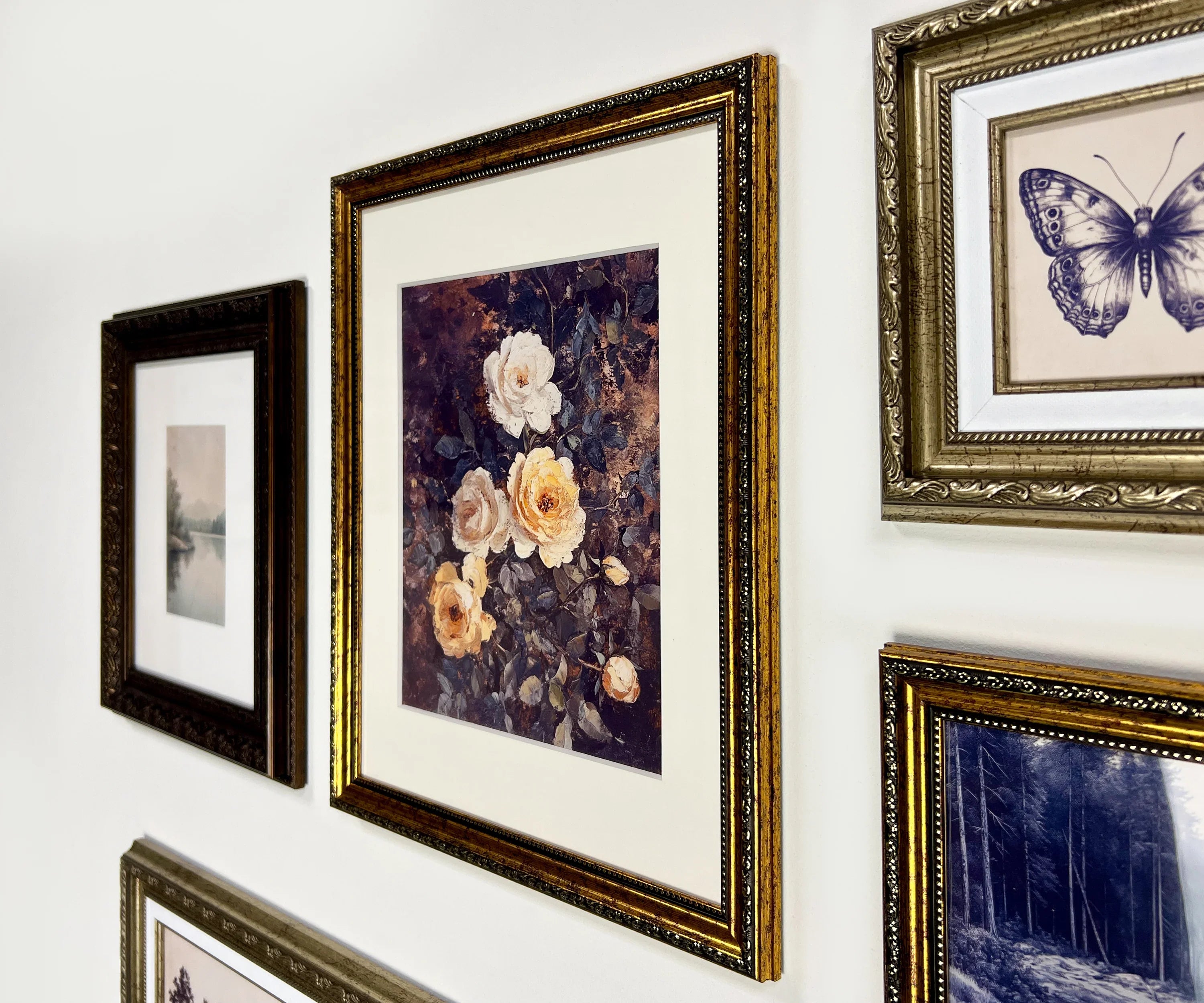 Brown & Gold Frames for Ornate Gallery Wall Frames Set