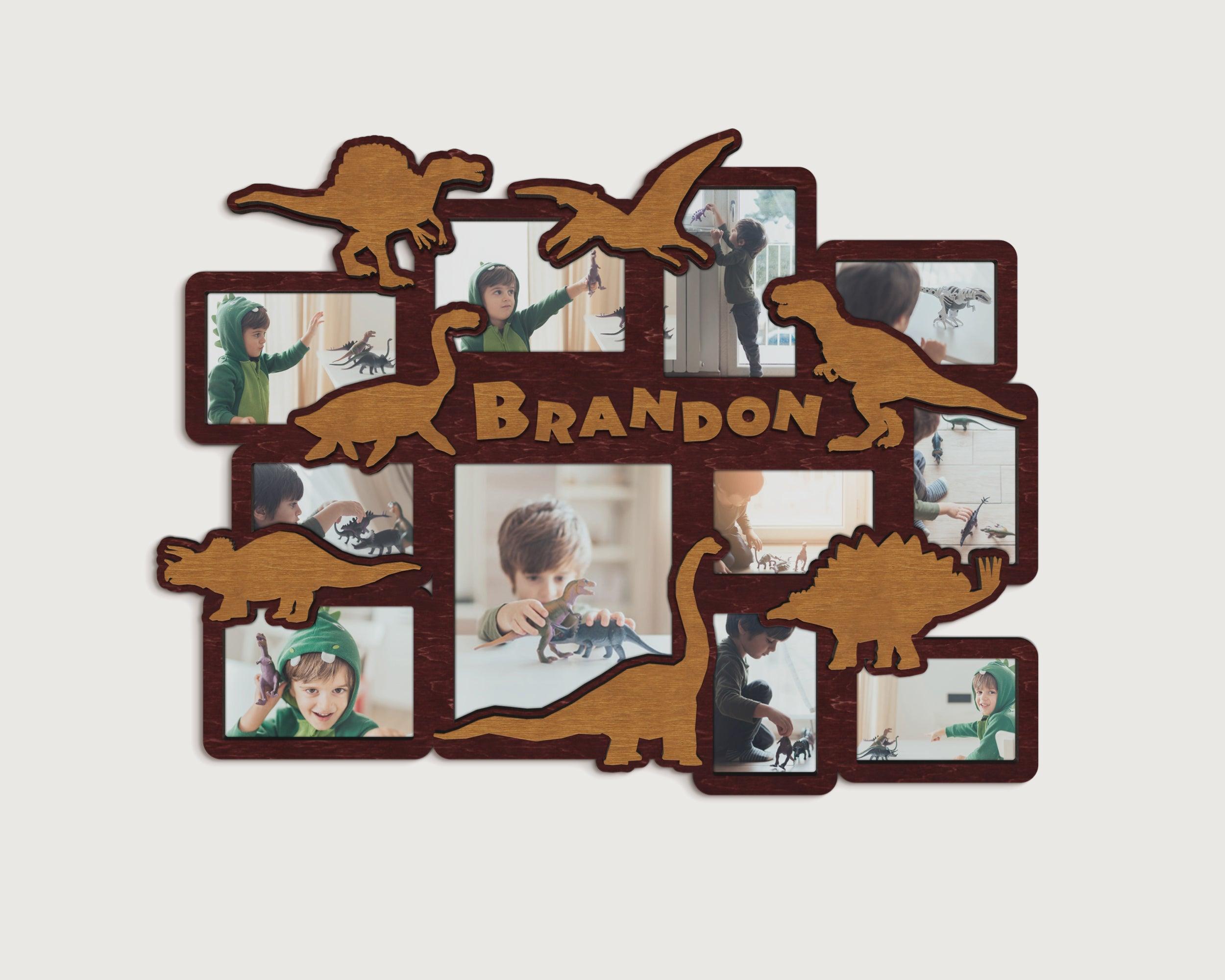 Dinosaur picture frame collage, Wall art, Picture frames, Dinosaur, Nursery decor, Picture frame, 8x10 picture frame, 5x7 picture frame