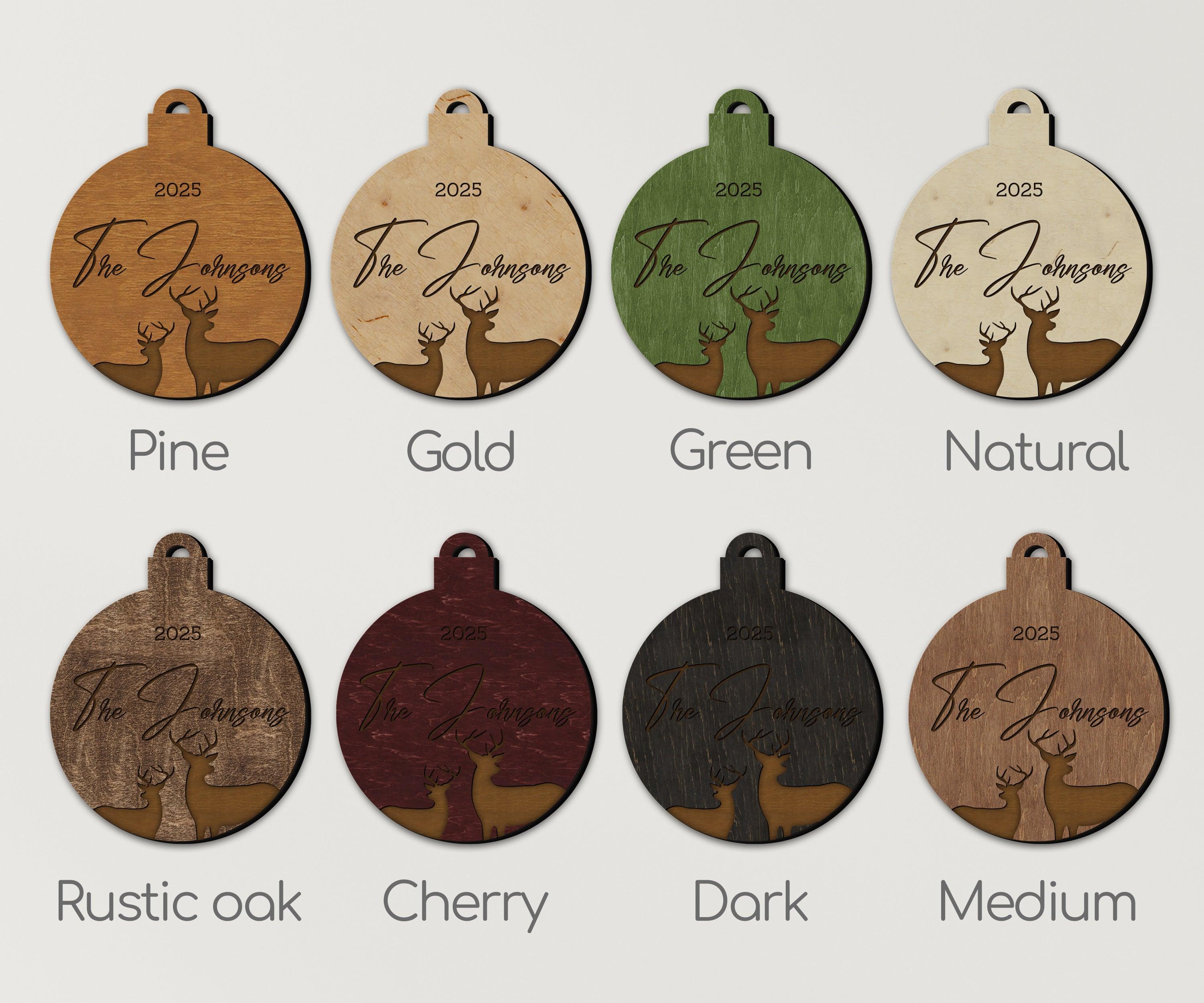 Personalized Christmas Tree Ornaments | Custom Engraved Text | Picture Frame - The Frame Depot